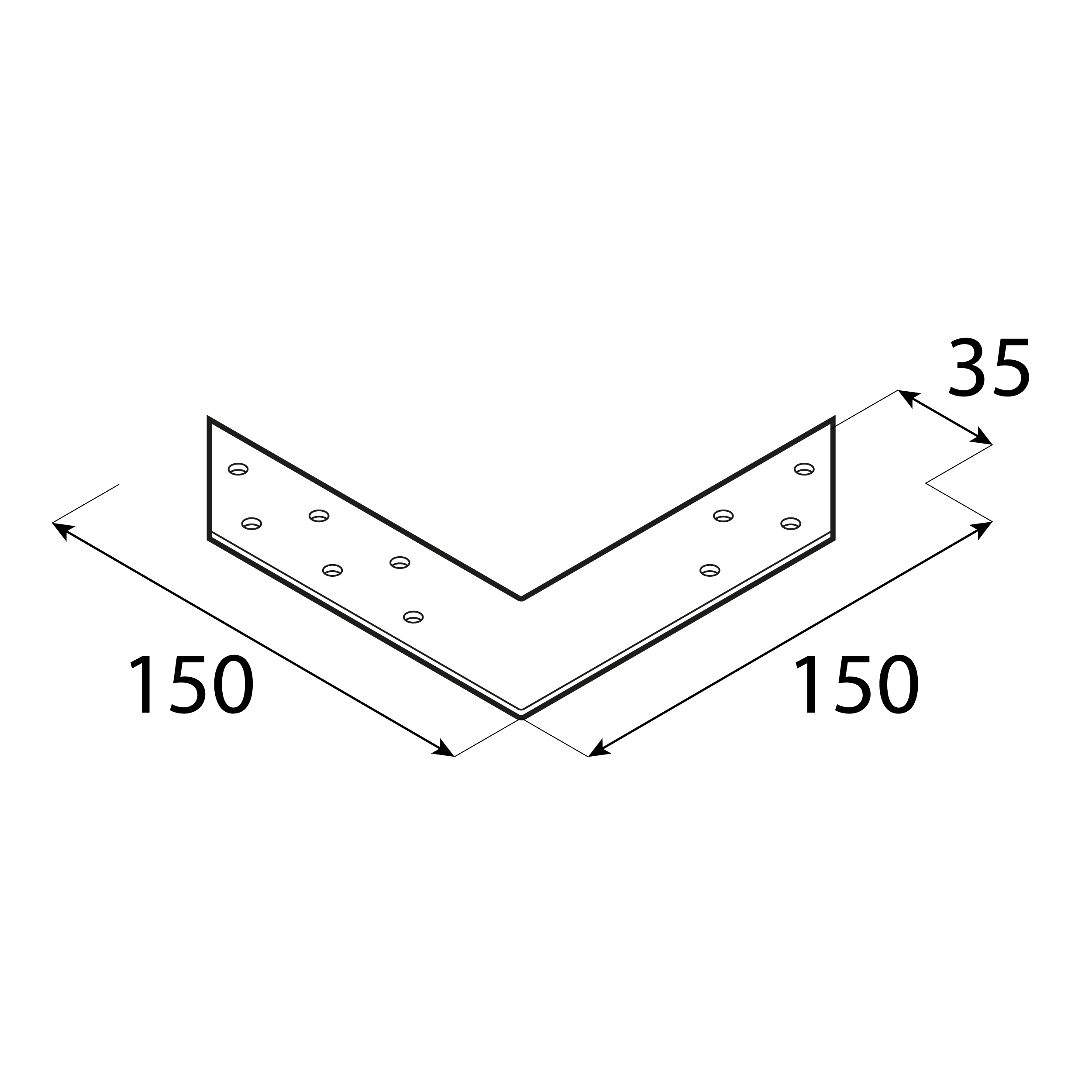 Narożnik okienny montażowy ciesielski - NAS 150 | 150x35 mm | 2 mm | Srebrny Narożnik okienny montażowy ciesielski - NAS 150 | 150x35 mm | 2 mm | Srebrny