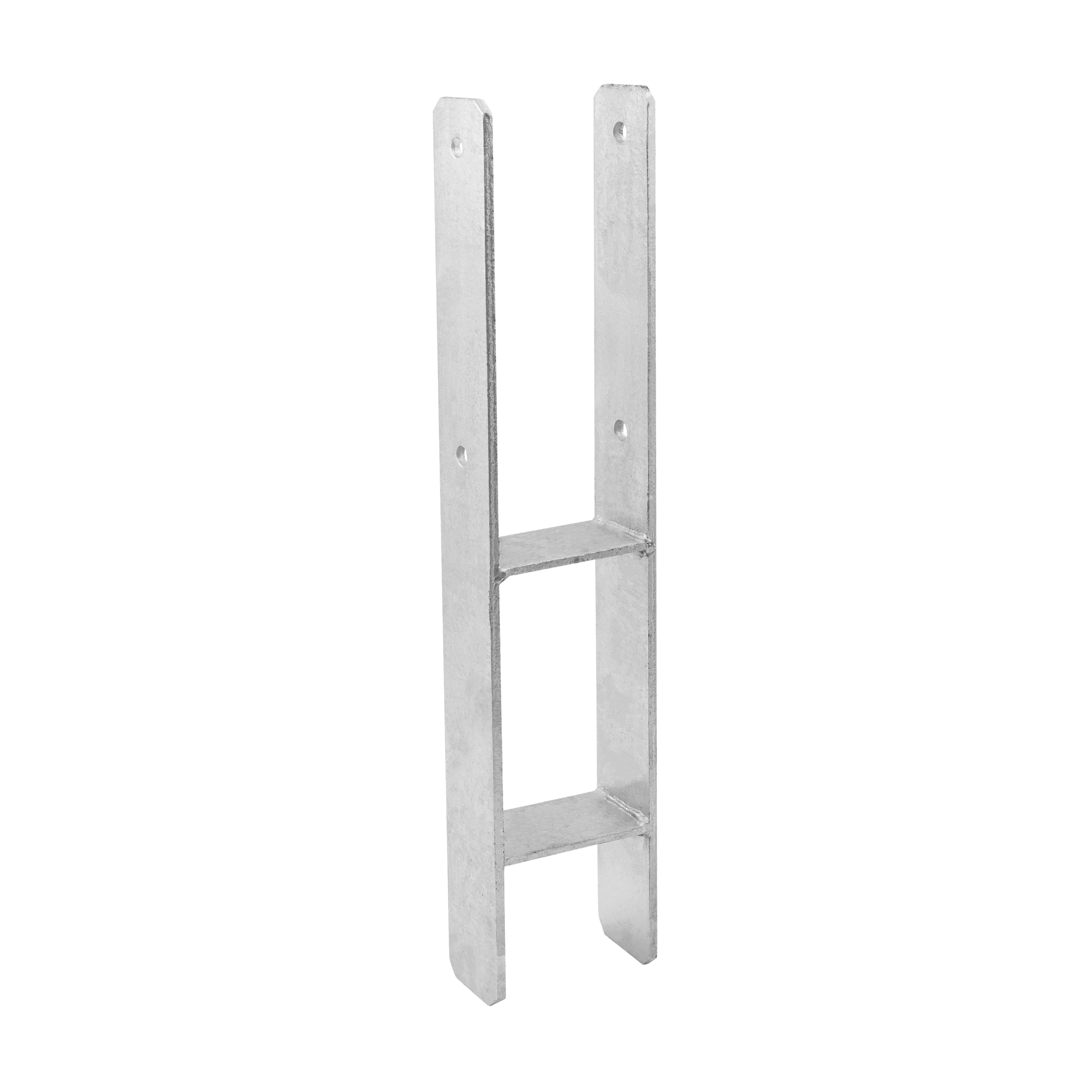 H Anker zum Einbetonieren zum Einmauern Pfostenanker Stützen Betonanker - PSH | 90x600 mm | feuerverzinkt Mastfuß Typ H zum Einbetten von PSH, 90x600 mm, 91x600x6,0 mm, in ein Elementset.
