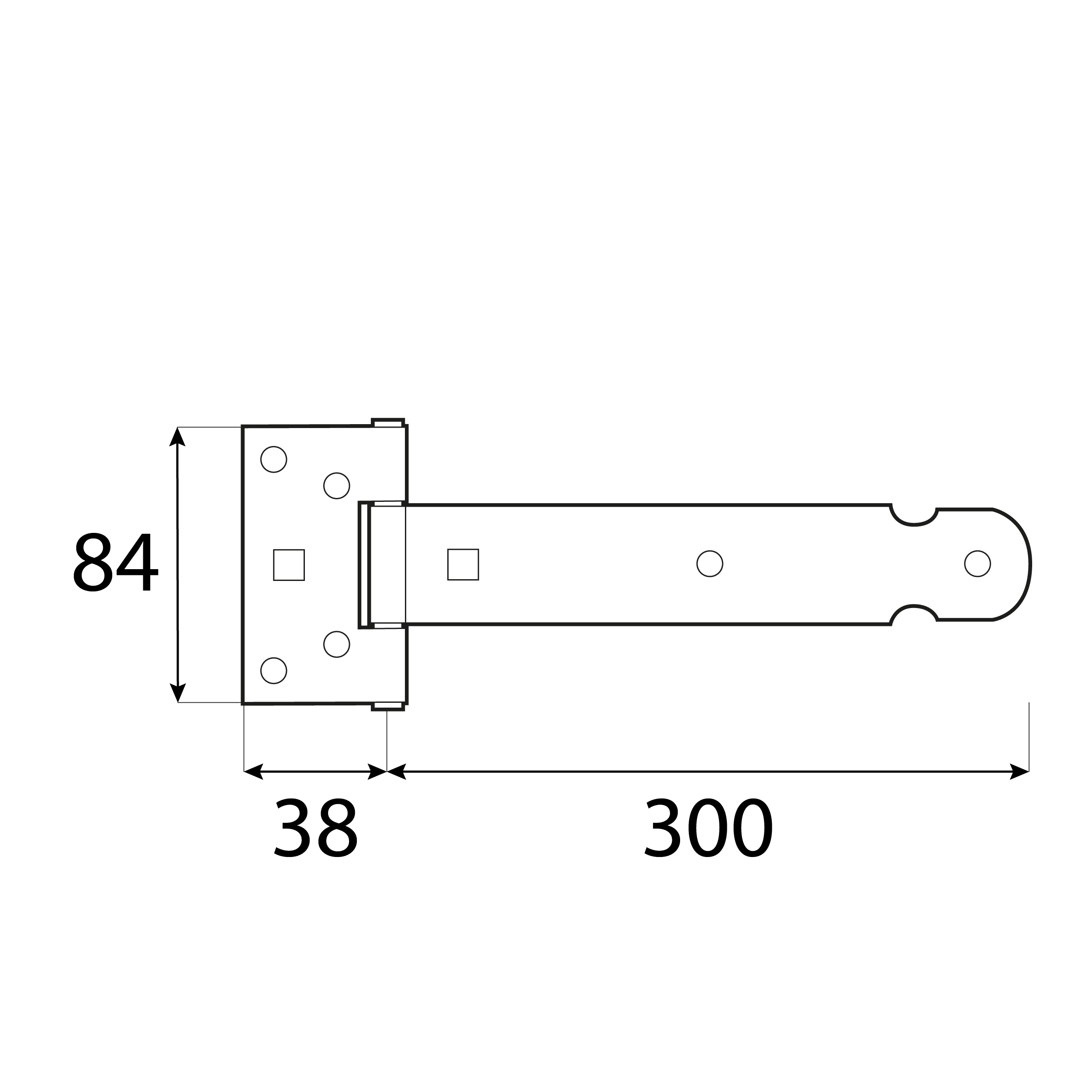 Zawias bramowy lekki do furtki okiennic - ZBL 300 | 300 mm | Złoty | 84 mm Zawias bramowy lekki do furtki okiennic - ZBL 300 | 300 mm | Złoty | 84 mm