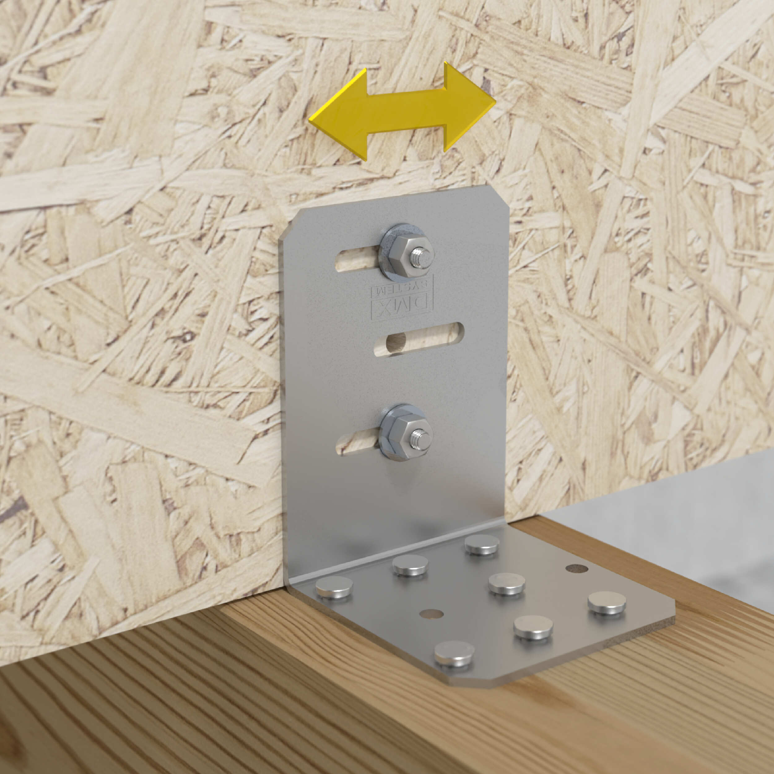 Kątownik montażowy z regulacją - KMR 8 | 80x80x80 mm | 2 mm Kątownik montażowy z regulacją - KMR 8 | 80x80x80 mm | 2 mm