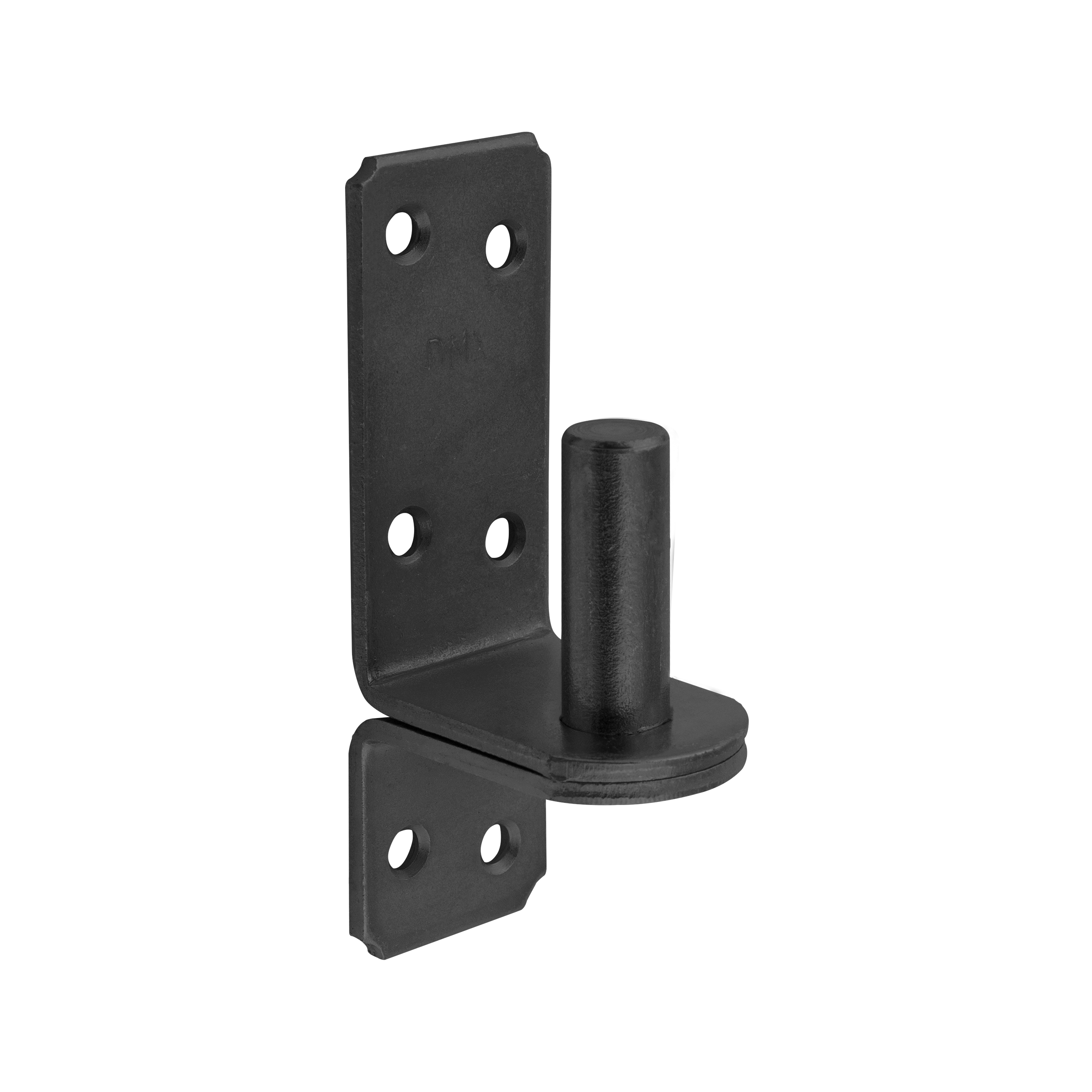 Kloben für Torbänder - C | schwarz | fi 16 mm | 25 mm Zapfenhalter für Torscharniere C 16/25, 58 mm, schwarz, 16 mm, 25x130x4,0 mm.