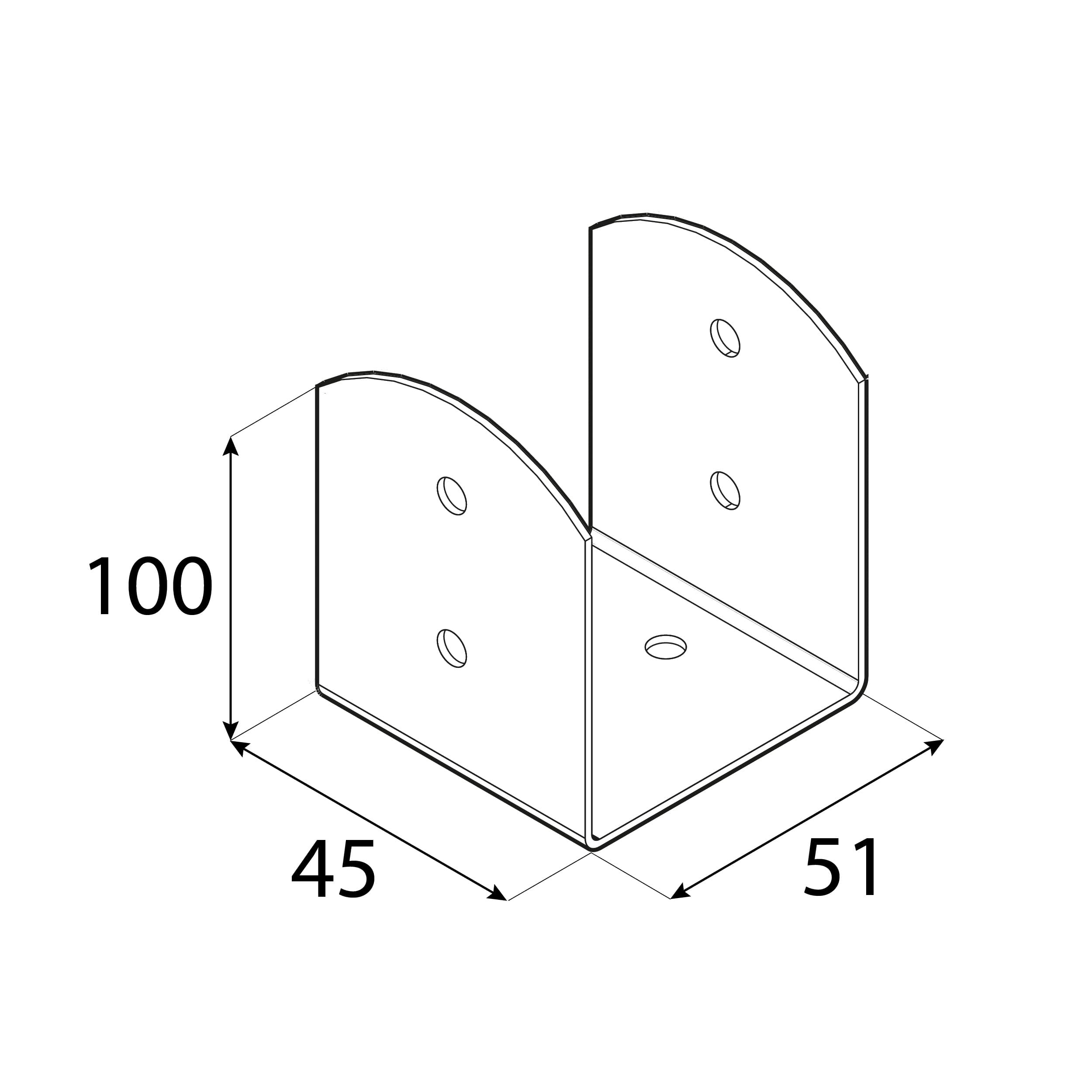 Pfostenträger zum aufdübeln U-Form leicht - PSOL | 50 mm | Schwarz Säulenfußanker mit Beton verschraubt, Typ U, leichtes PSOL, 50 mm, schwarz, 51x45x100x2,0 mm, Schuss 2.