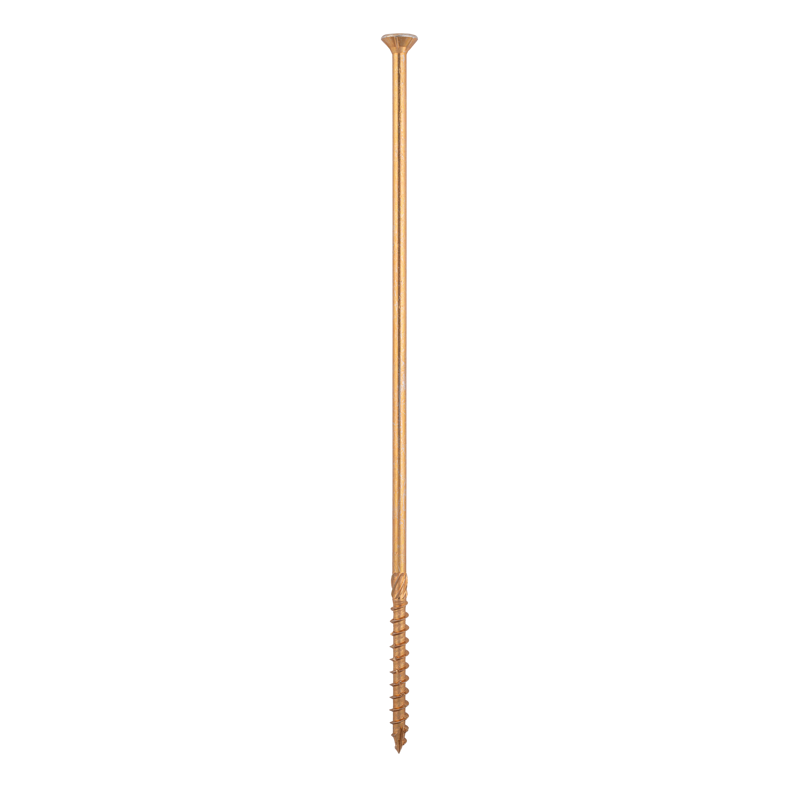 Holzbauschrauben Senkkopf TORX Teilgewinde - CS | 10 x 360 mm | gelb verzinkt | 50 Stk. Konische Zimmermannsschrauben TORX CS fĂŒr Holz, 10x360 mm, Gold, 50 Stk., 10x360 mm.