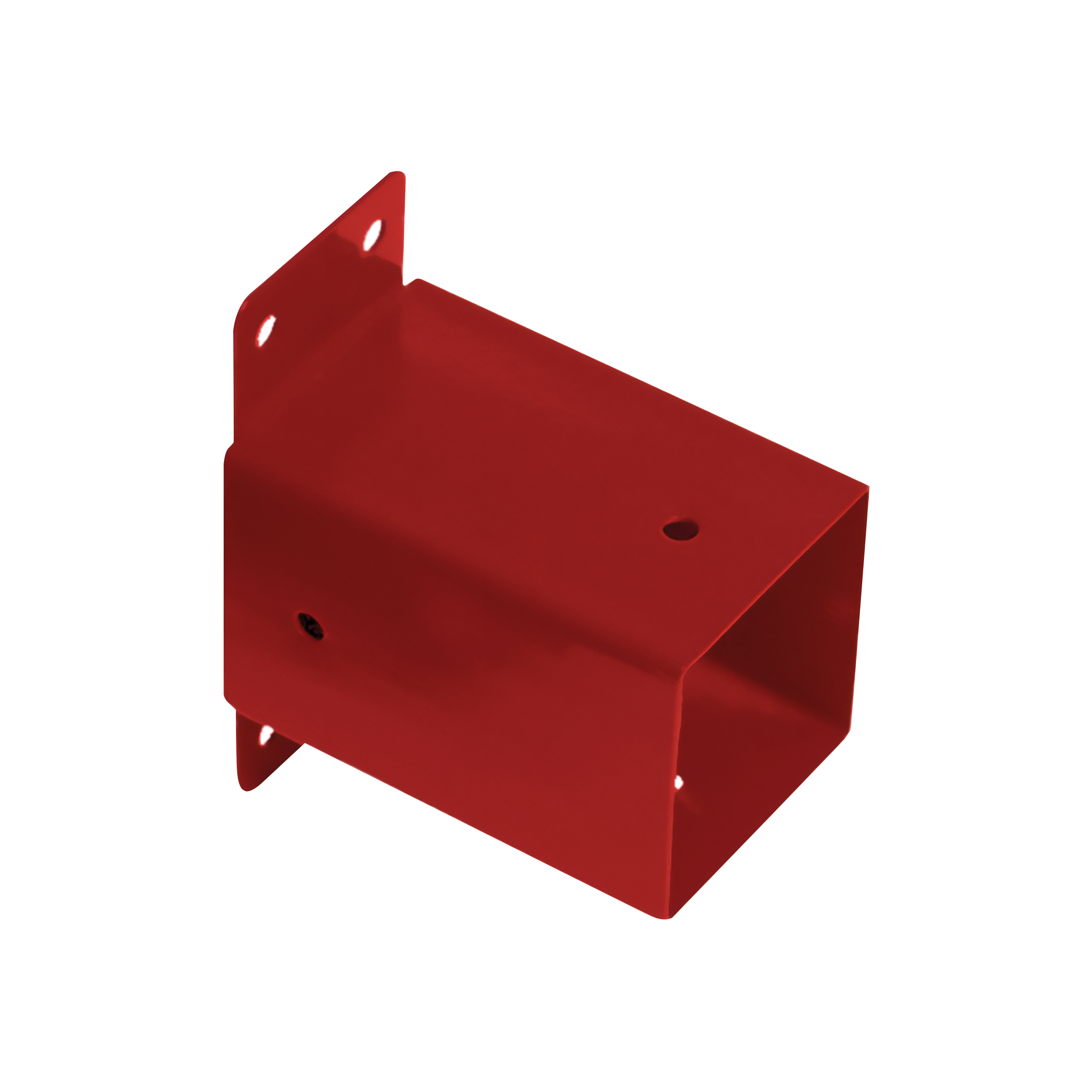 Quadratischer Balkenverbinder für die Wand für die GHSK 90-Schaukel, 90 x 150 mm, rot, S235-Baustahl.