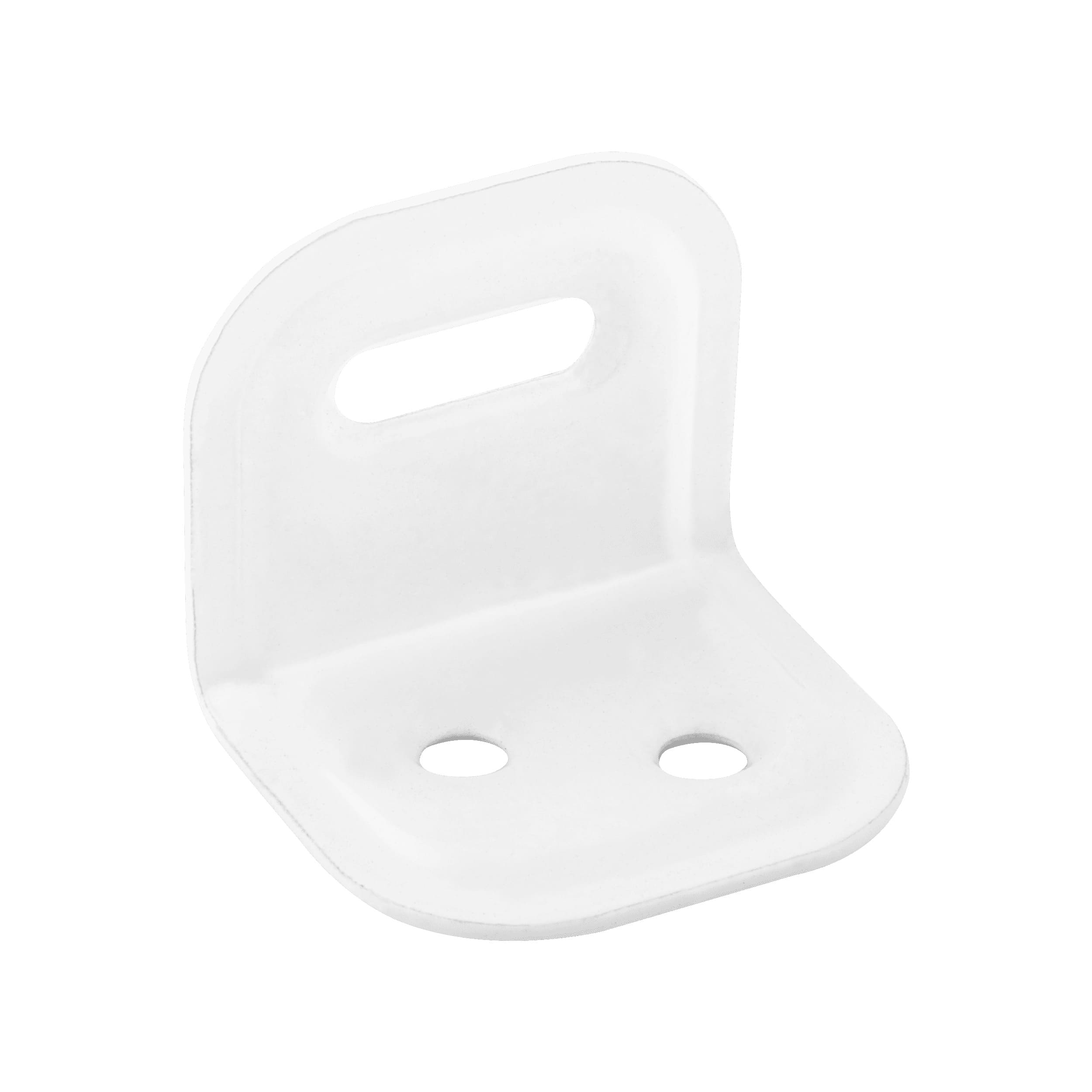 Kątownik montażowy stalowy z regulacją - FKS 1 BI | 25x25x29 mm | Biały
