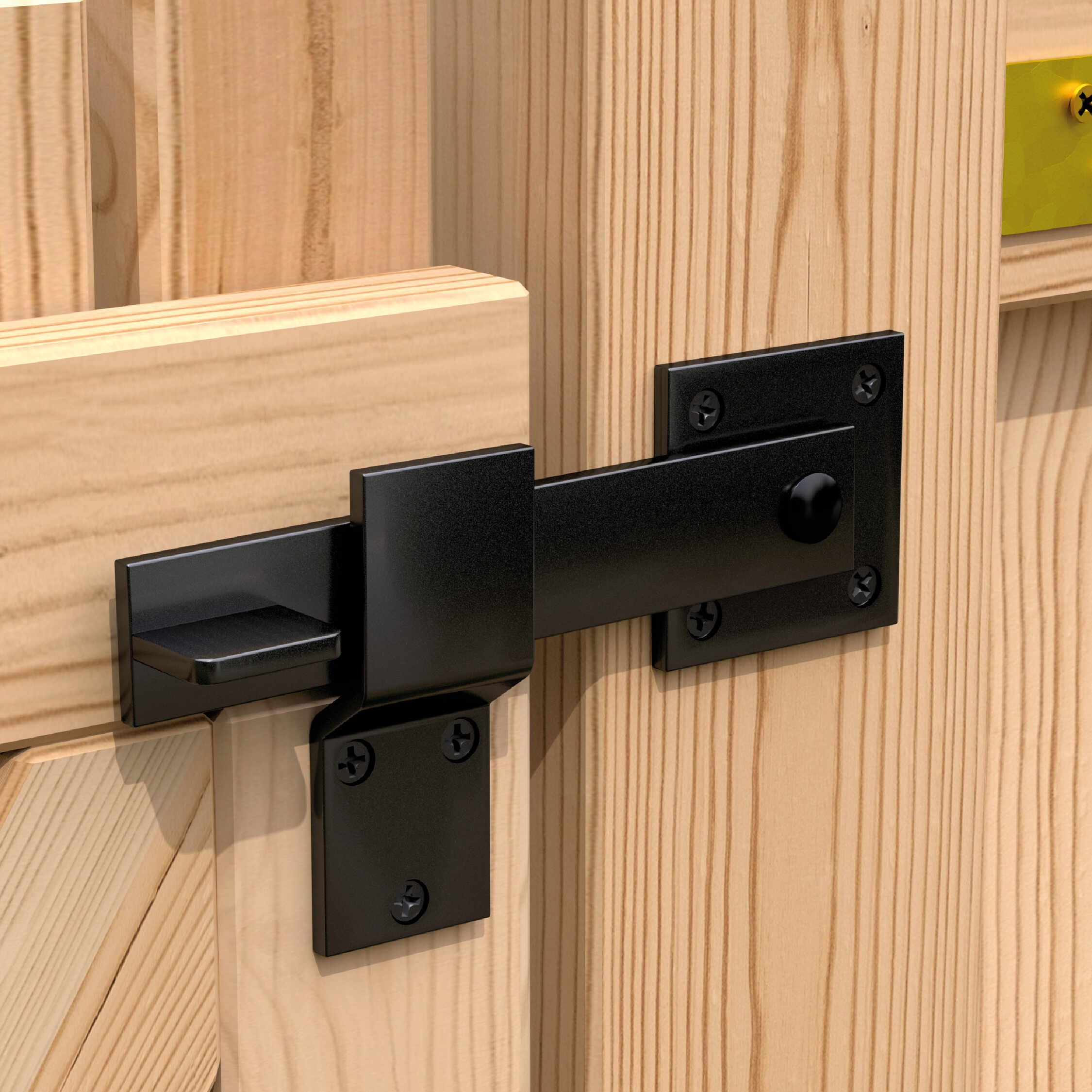 Zasuwka do bramy i furtki zamknięcie - WZO  | Czarny | 155 mm