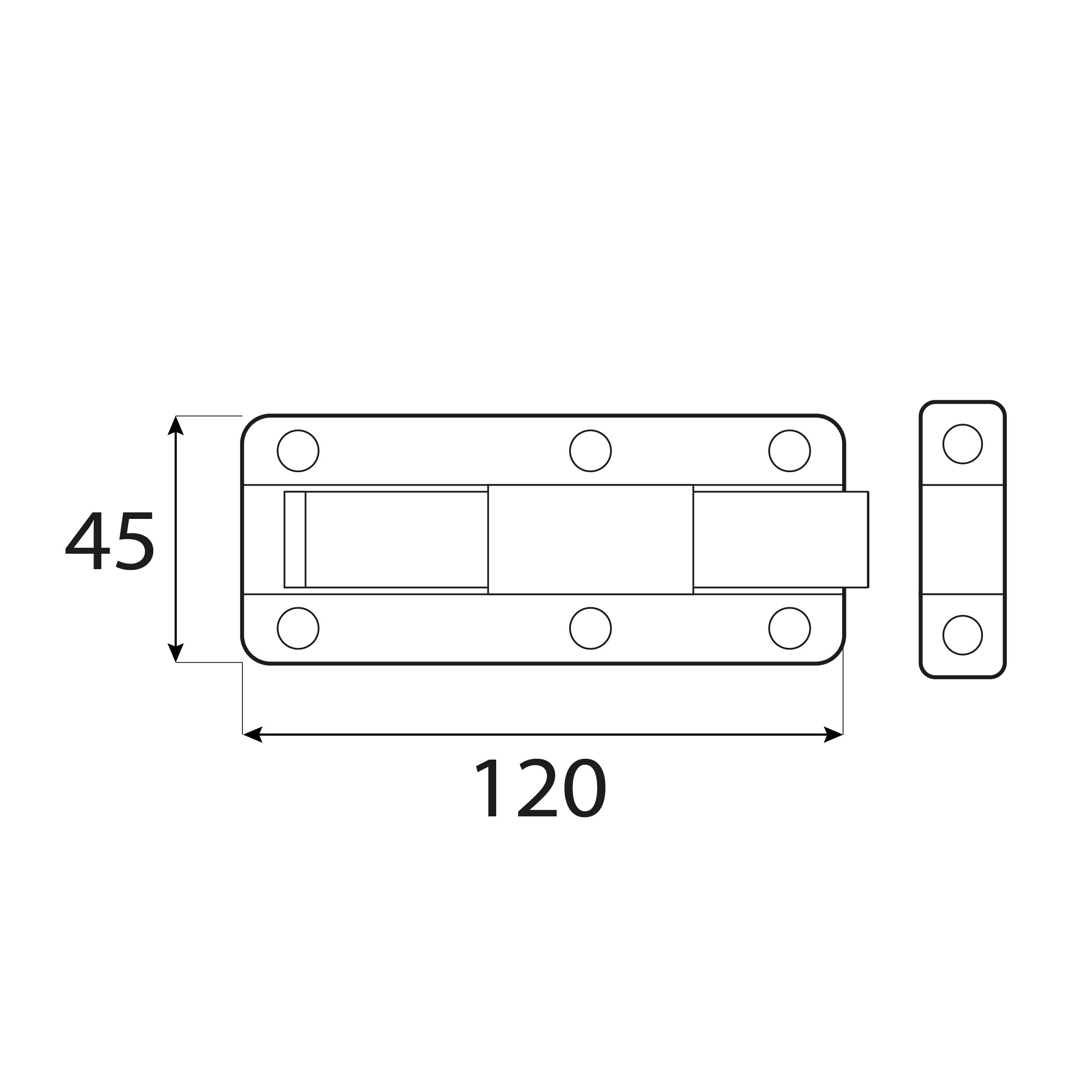 Zasuwka zamknięcie z ryglem prostym do furtek - WZTW | Złoty | 120 mm Zasuwka zamknięcie z ryglem prostym do furtek - WZTW | Złoty | 120 mm