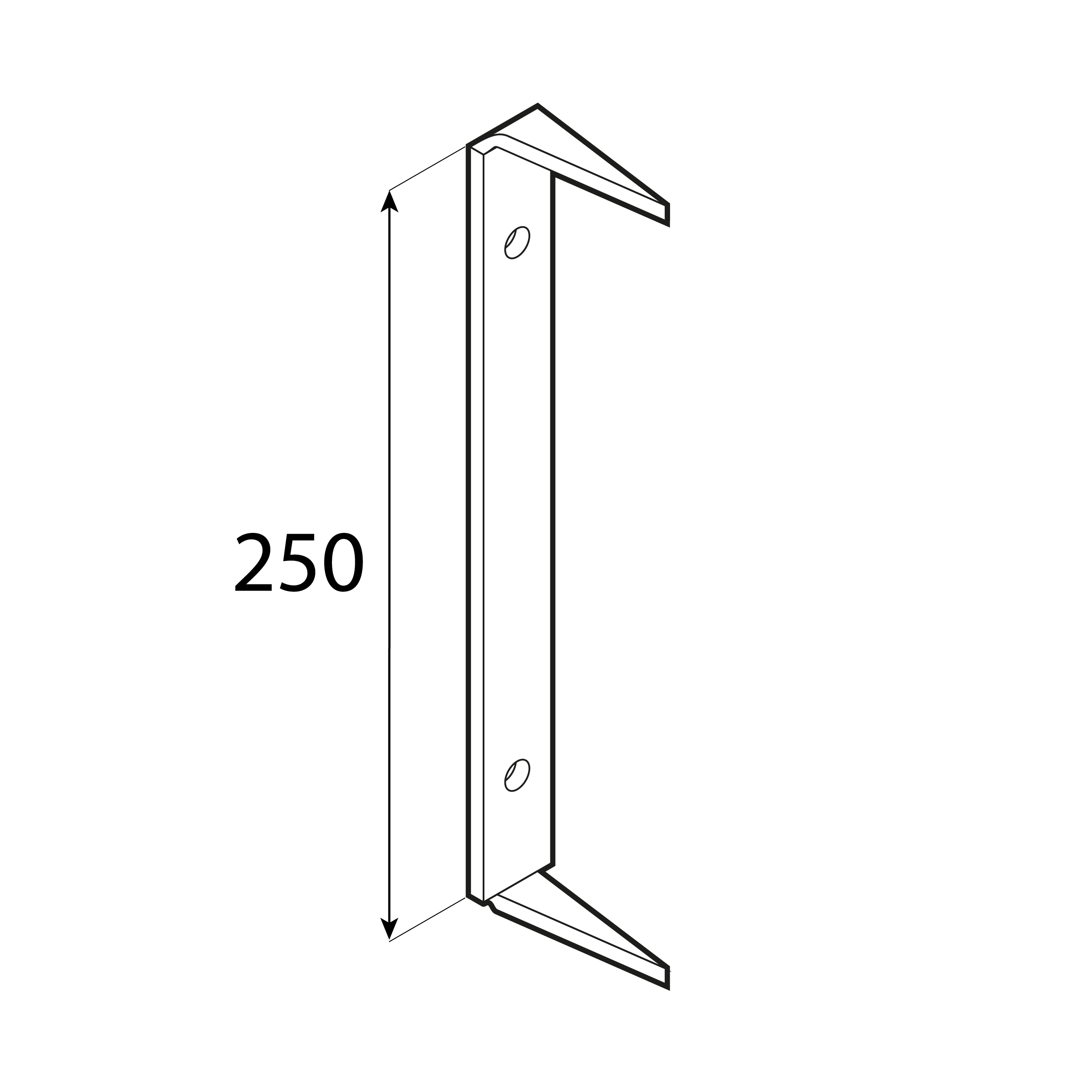 Bauklammer Holzklammer Sturmklammer Balkenklammer verzinkt - KLM | 250 mm Zimmermannsklemme für KLM-Träger, 250 mm, 250 x 5,0 mm, S235-Baustahl, Gold, Schuss 1.