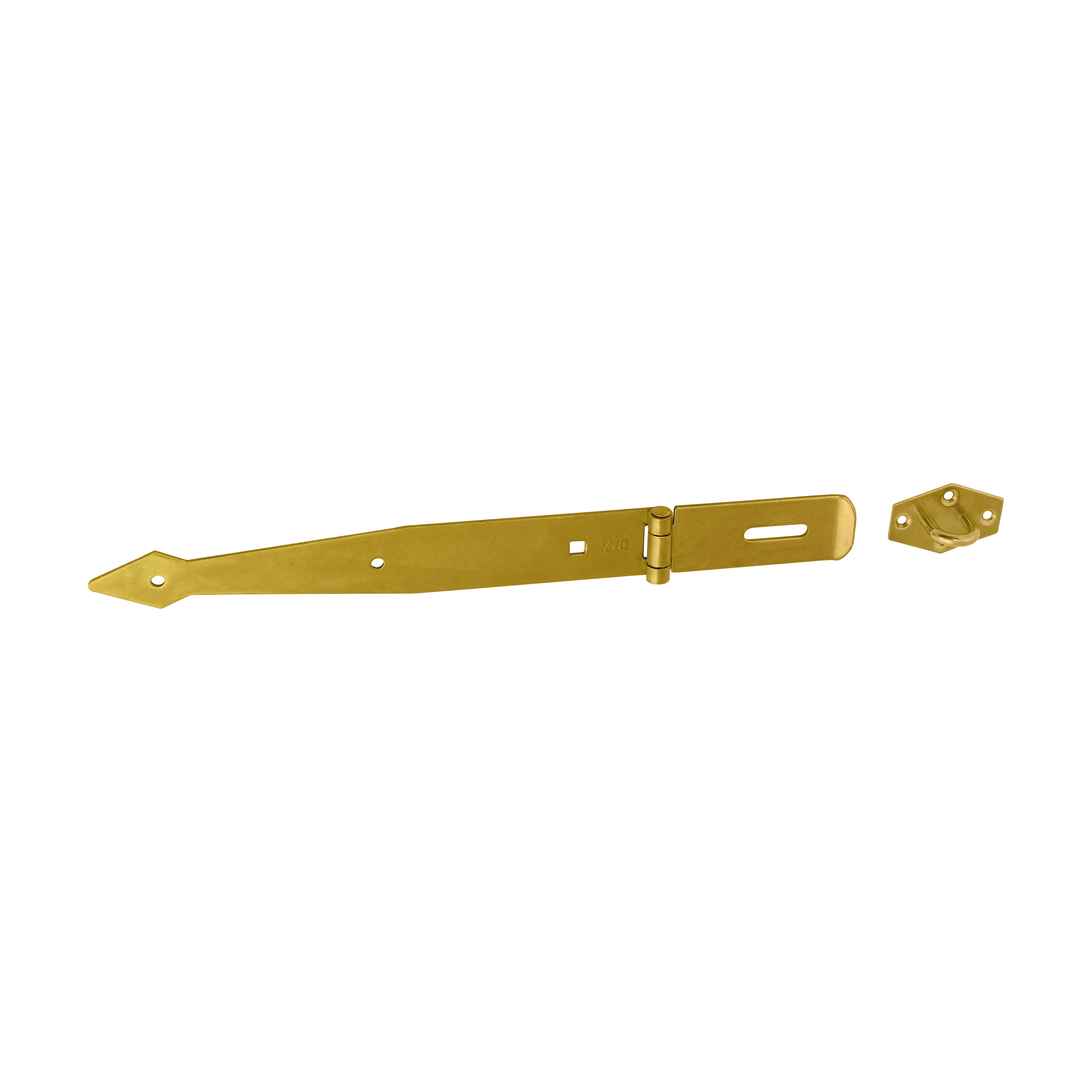 Band-Überfalle für Tore - ZZB | verzinkt | 250 mm ZZB-Bandtorscharnier mit Verschluss, Gold, 250 mm, 250 x 95 x 35 x 2,5 mm, DC01-Baustahl.