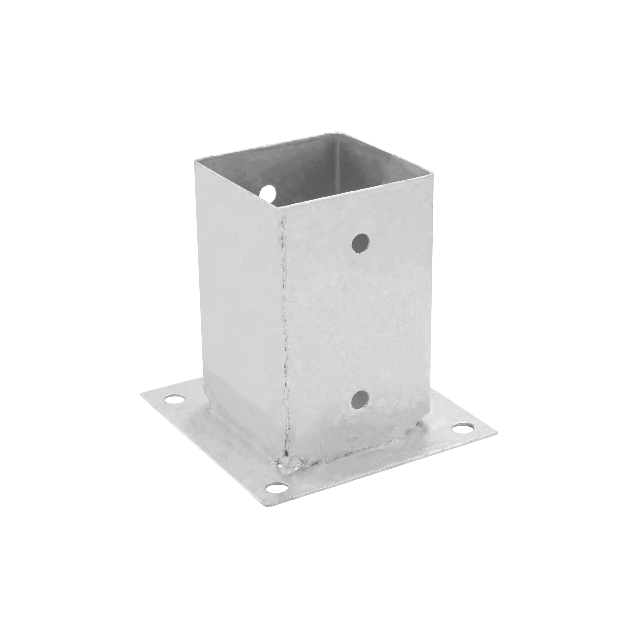 Podstawa słupa kotwa przykręcana z podstawą prostokątną - PSP | 90 mm | Srebrny