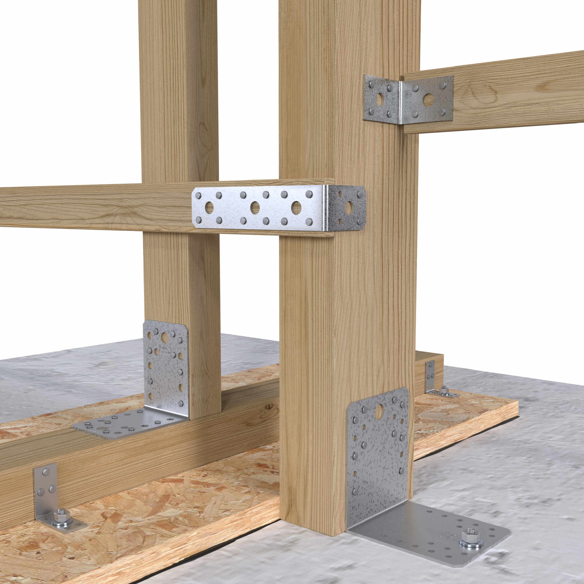 Kątownik ciesielski łącznikowy - KL 2 | 70x70x55 mm | 2,5 mm