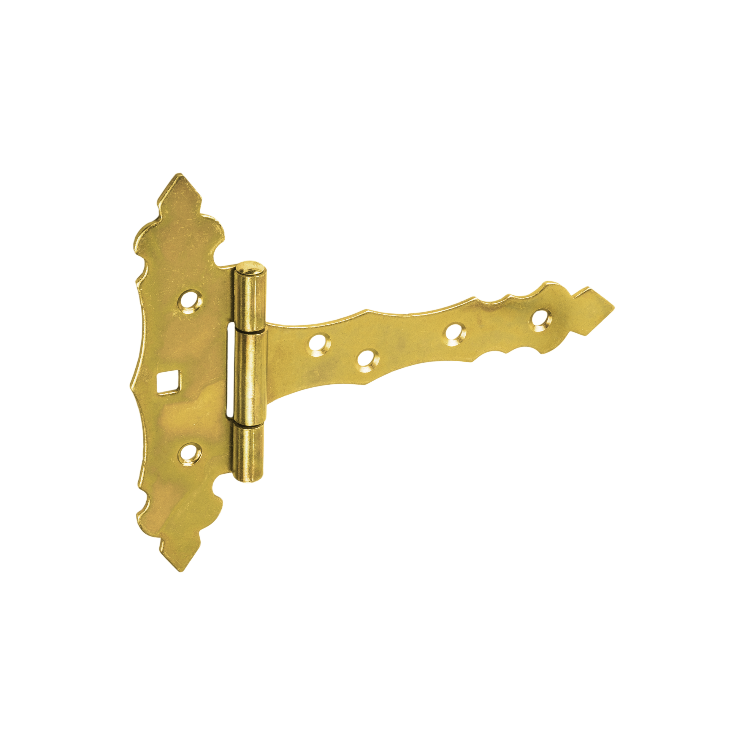 Dekoratives Torband Scharnier - ZOB | verzinkt | 125 mm Dekoratives Torband fĂŒr Tor- und SchlupflĂ€den ZOB 125, 125 mm, gold, 30 mm, 130x125x30x2,0 mm.