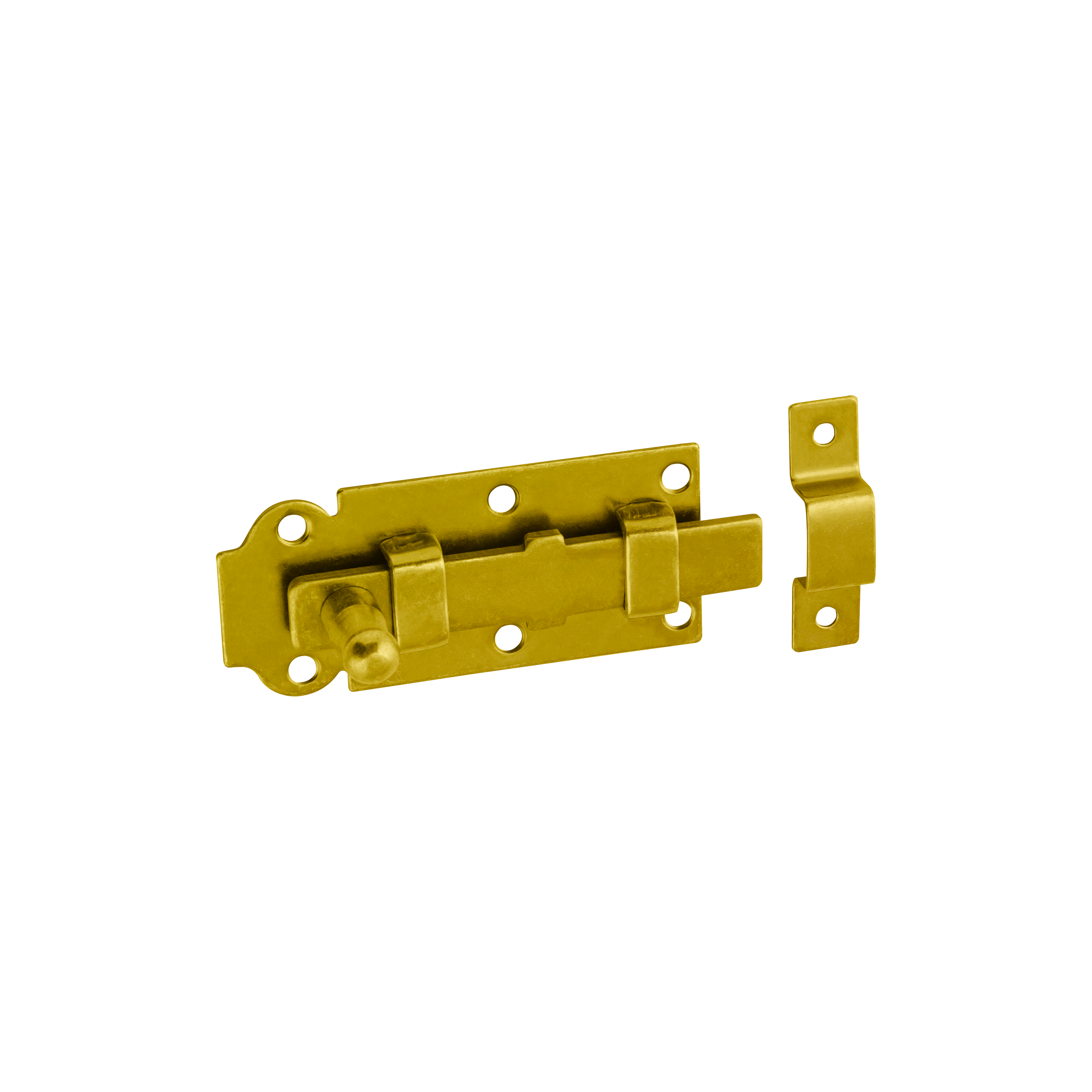 Riegel mit geradem Riegel B 100, 100 mm, gold, 100x45x6,0 mm.