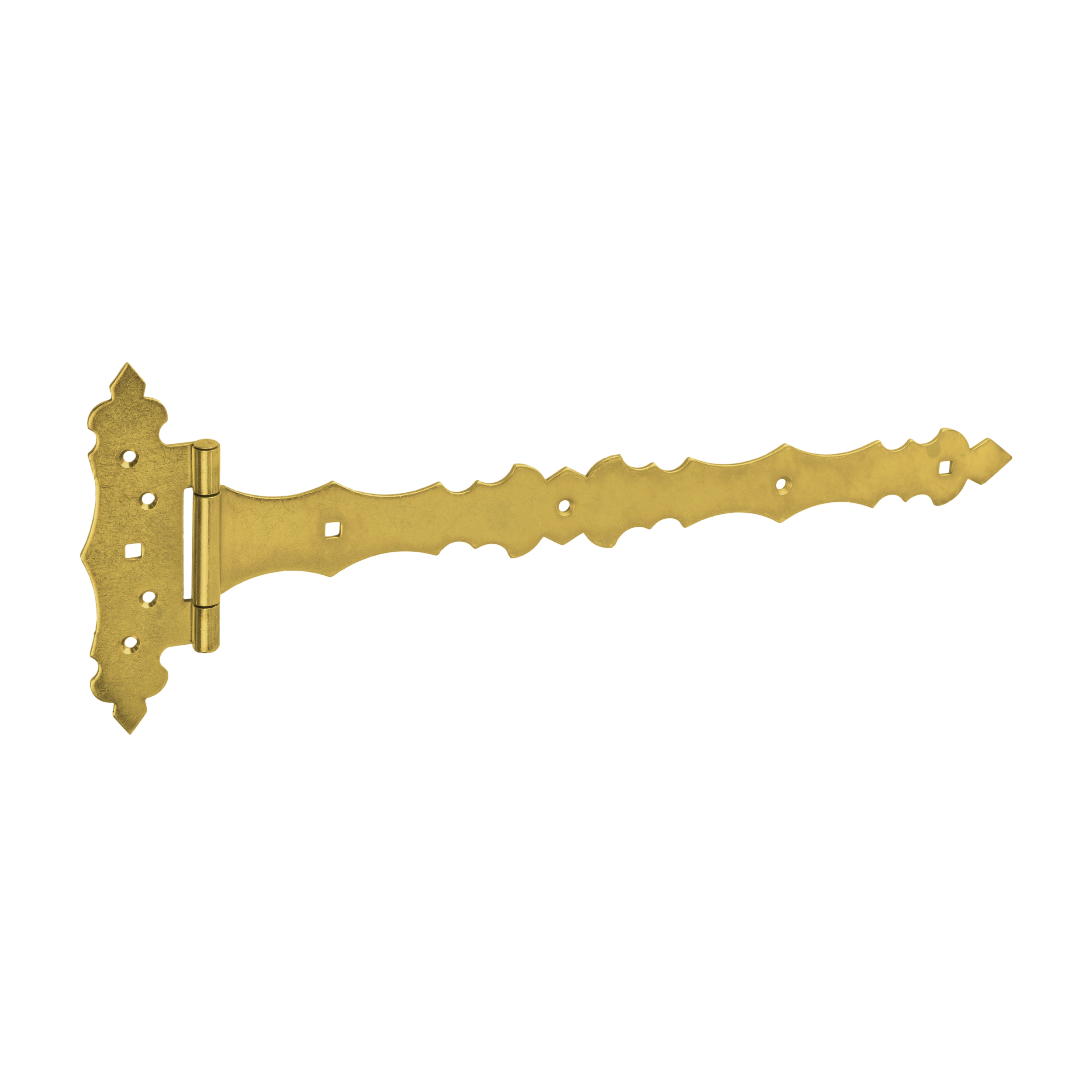 Dekoratives Torband Scharnier - ZOB | verzinkt | 400 mm Dekoratives Torband fĂŒr Tor- und SchlupflĂ€den ZOB 400, 400 mm, gold, 30 mm, 170x400x30x2,5 mm.