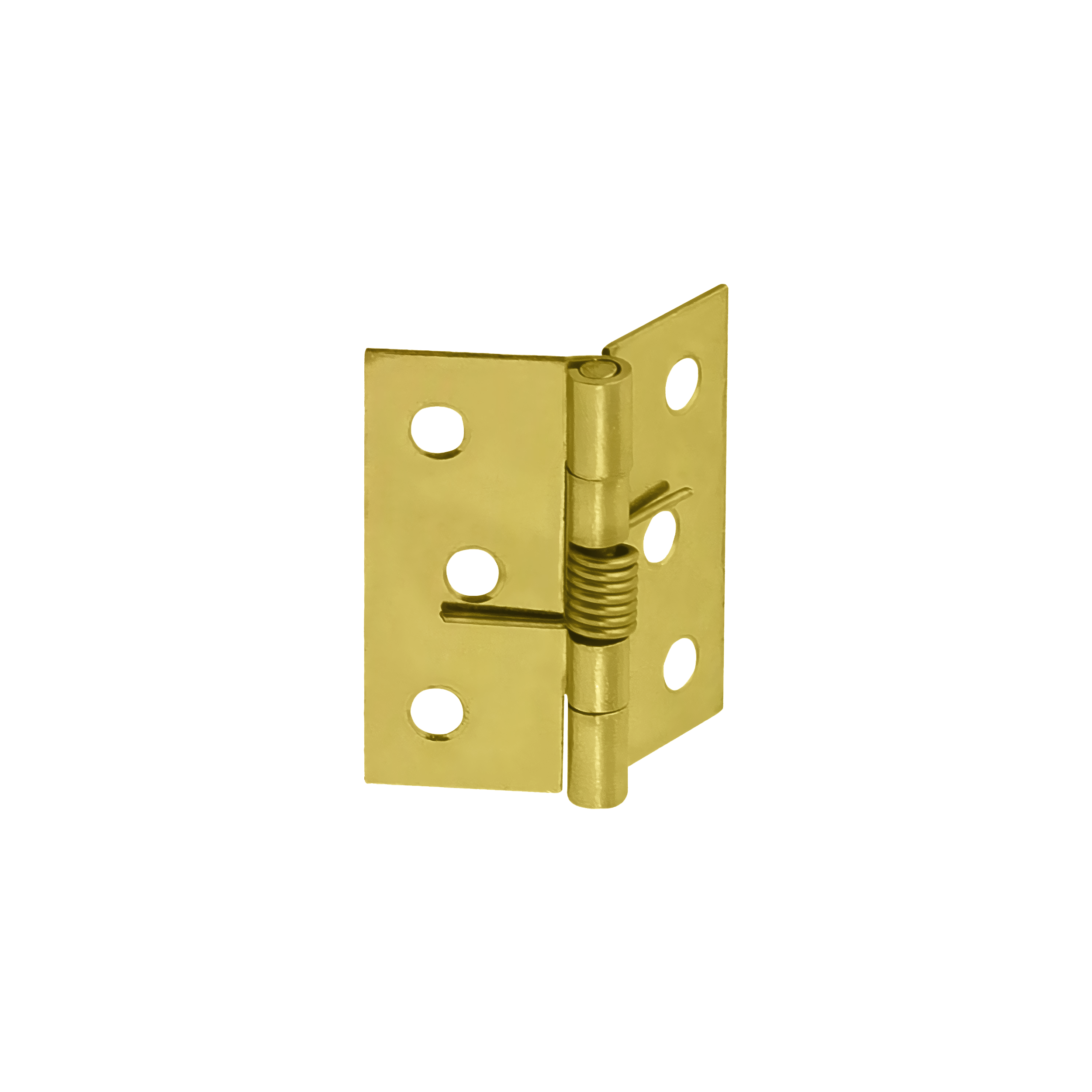 Federscharnier - ZSS | verzinkt | 41x40 mm Selbstschließendes Flachbauscharnier mit Feder ZSS 40, 41 mm, gold, 40 mm, 40x41x1,0 mm.