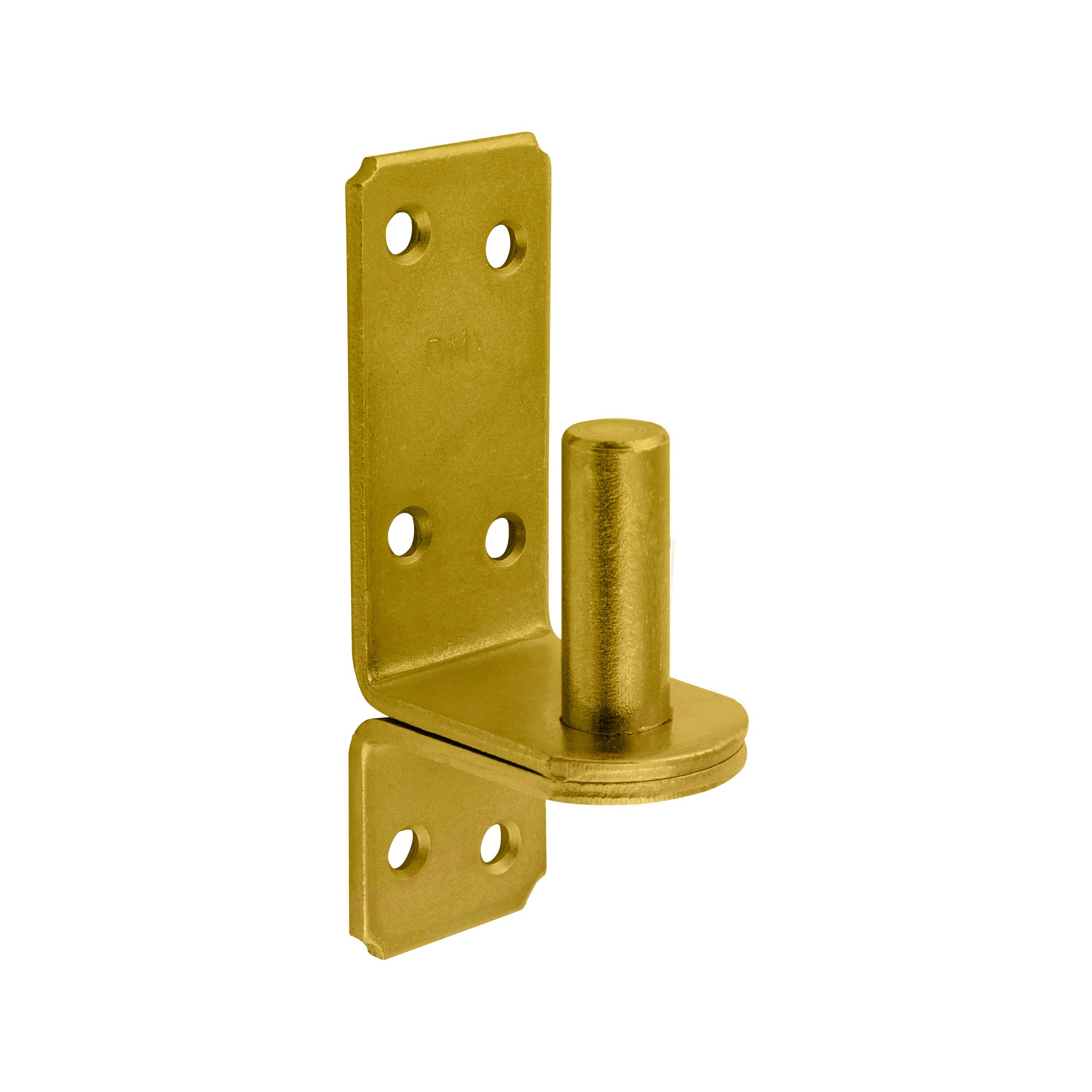 Kloben für Torbänder - C | verzinkt | fi 16 mm | 25 mm Zapfenhalter für Torscharniere C 16/25, 58 mm, gold, 16 mm, 25x130x4,0 mm.