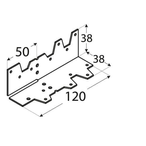 Biegewinkel flexibel Winkelverbinder Holzverbinder feuerverzinkt - KG | 40x120x50 mm | 1,5 mm Gebogener Winkel KG, 40x120x50 mm, 1,5 mm, 40x40x120x1,5 mm, DX51D Baustahl, silber.