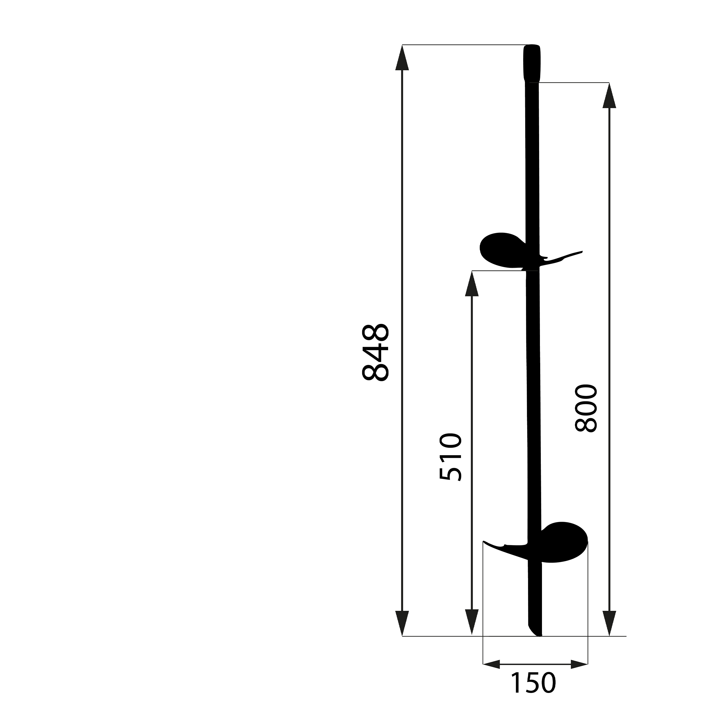 Kotwa podstawa wkręcana do gruntu z nakrętką sześciokątną - PWT | 150x800 | M16