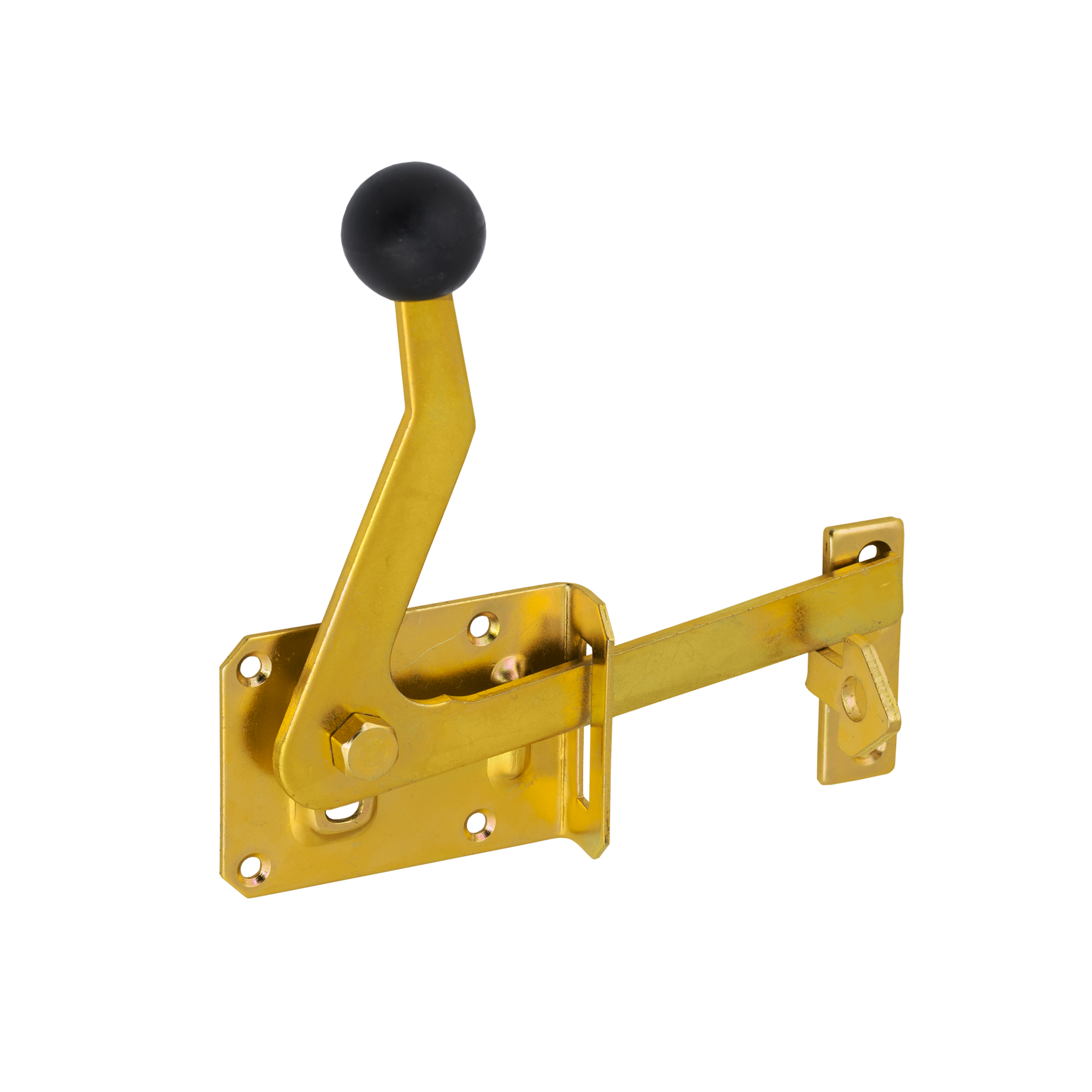 Gartentorfalle Torriegel Torverriegelung Schubriegel Riegelschloss - WOG | verzinkt | 80 mm Tor- und Schlupfriegel, WOG-Verschluss, Gold, 80 mm, 80 x 60 mm, DC01-Baustahl.