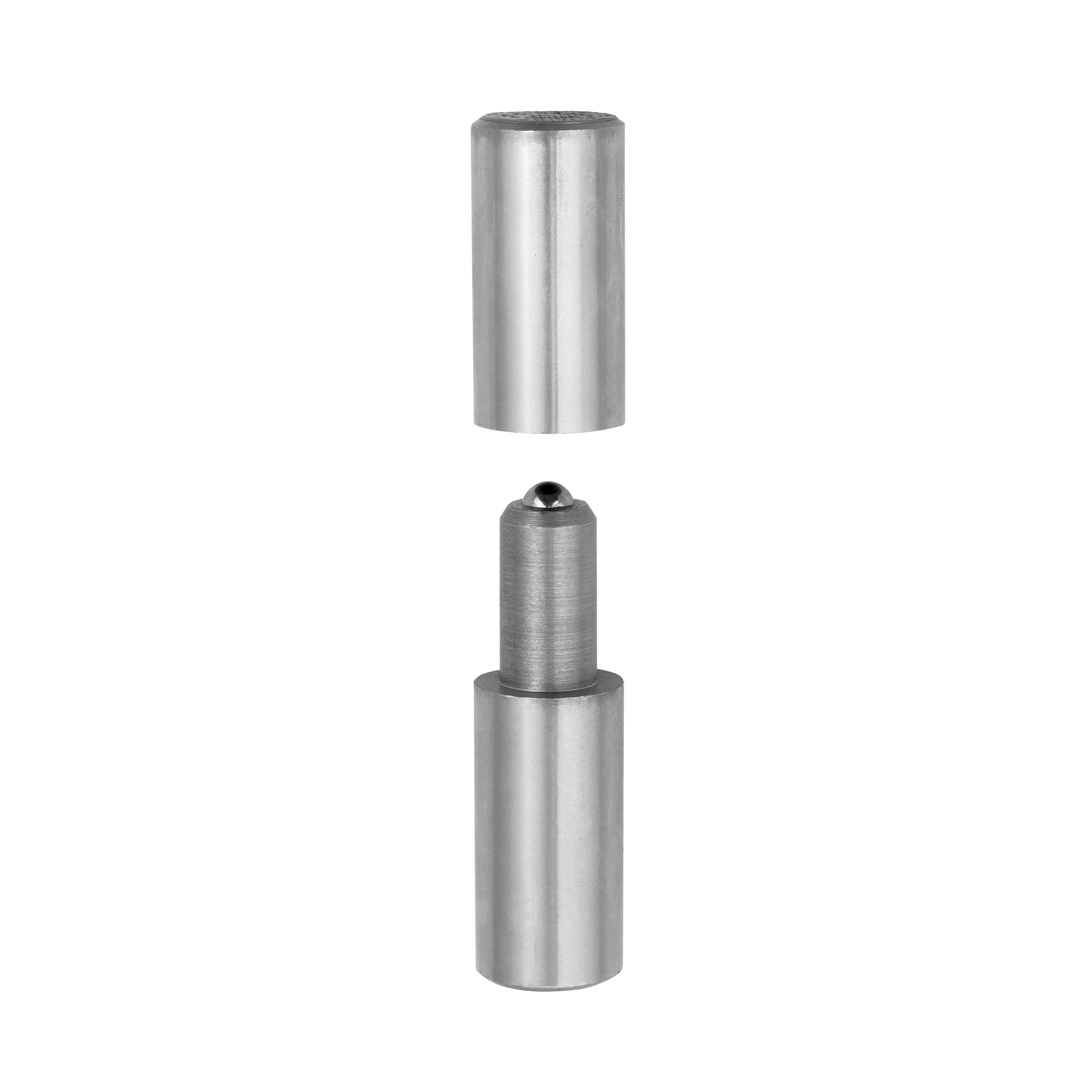 Gedrehtes Anschweißscharnier mit Kugel - ZTK | Ø 25 | 100 mm Gedrehtes Scharnier mit Anschweißkugel für das Schlupftor ZTK 25, Stahl, 100 mm, 25x100 mm.