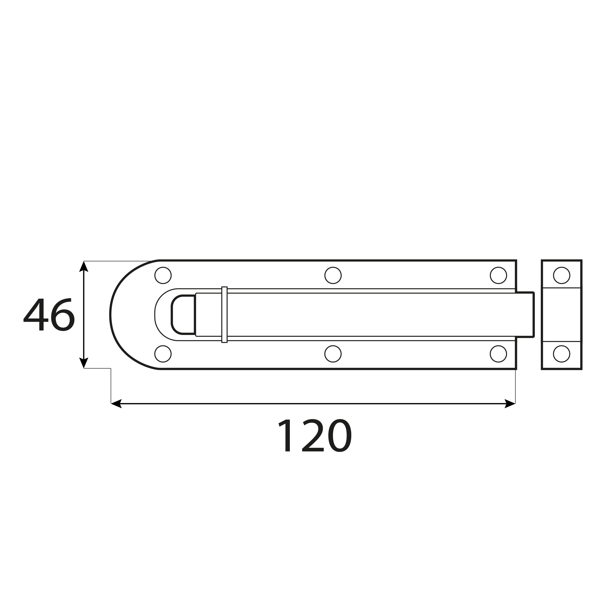 Zasuwka zamknięcie z ryglem prostym do furtek czarna - WZD | Czarny | 120 mm Zasuwka zamknięcie z ryglem prostym do furtek czarna - WZD | Czarny | 120 mm