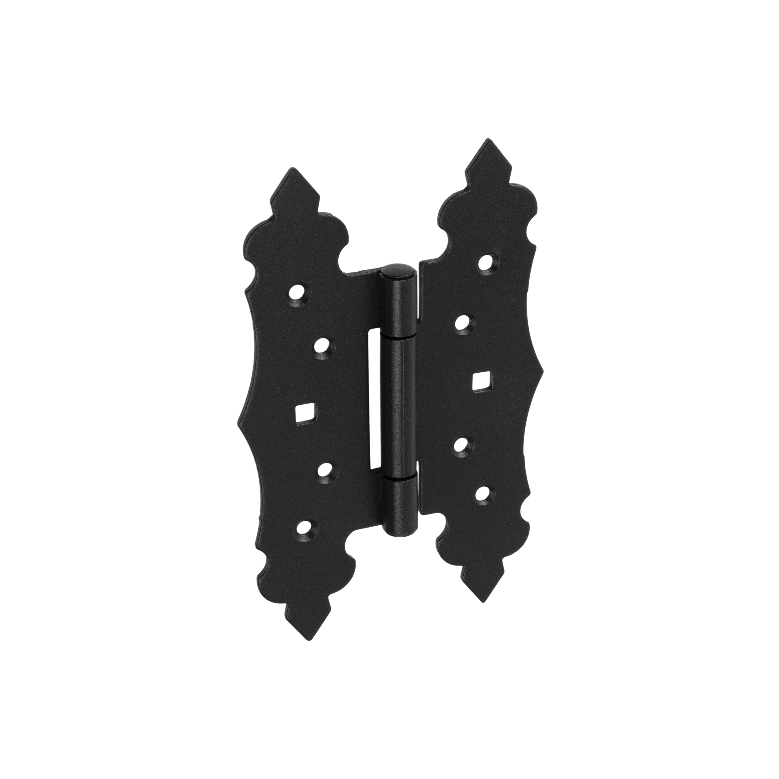 Zawias płaski ozdobny do furtki okiennic - ZOK 170 | 105 mm | Czarny | 170 mm