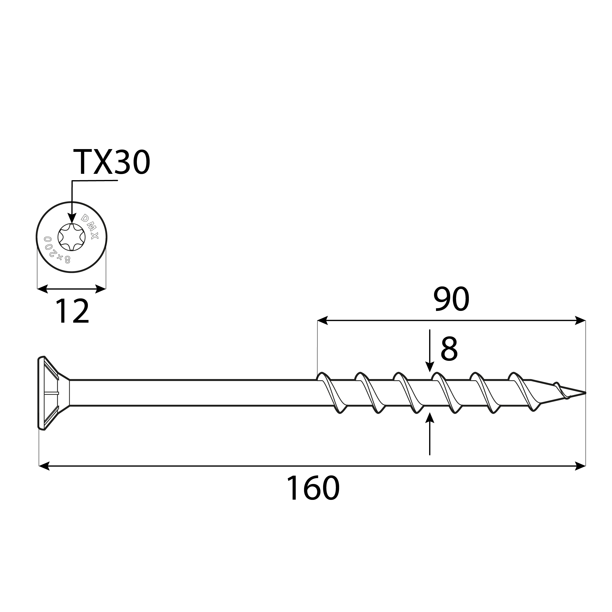 Gasbetonschrauben Senkkopf TORX - GS | 8 x 160 mm | verzinkt | 50 Stk. TORX GS Senkkopf-Porenbetonschrauben, 8x160 mm, silber, 50 Stk., 8x160 mm, gehÀrteter Kohlenstoffstahl, Schuss 1.