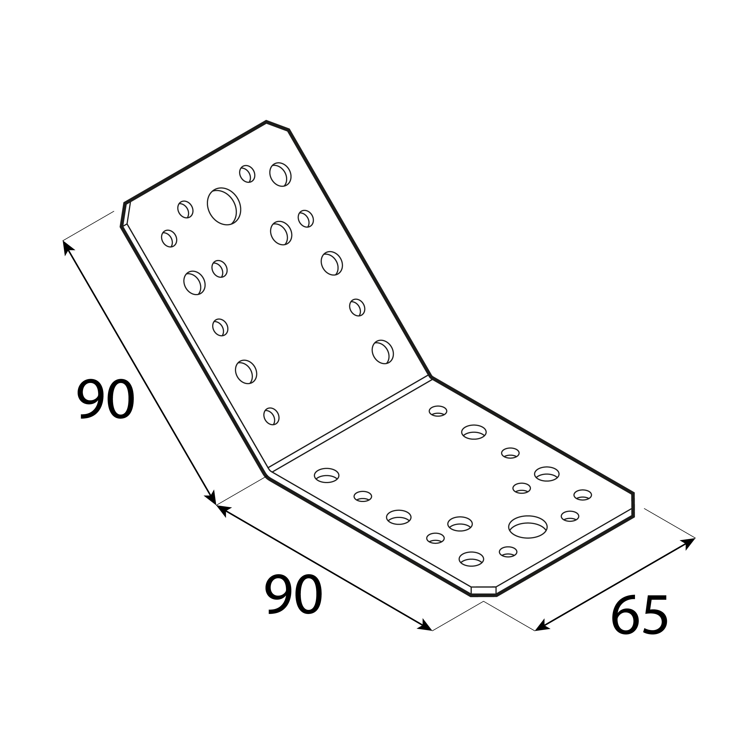 Winkelverbinder 135° gleichschenklig Schräganschluss Holzverbinder feuerverzinkt - KLR 4 | 100x100x35 mm | 2,5 mm Zimmermannswinkel 135⁰ gleichschenklig KLR 4, 100x100x35 mm, 2,5 mm, 100x100x35x2,5 mm, silber, DX51D Baustahl, Schuss 2.