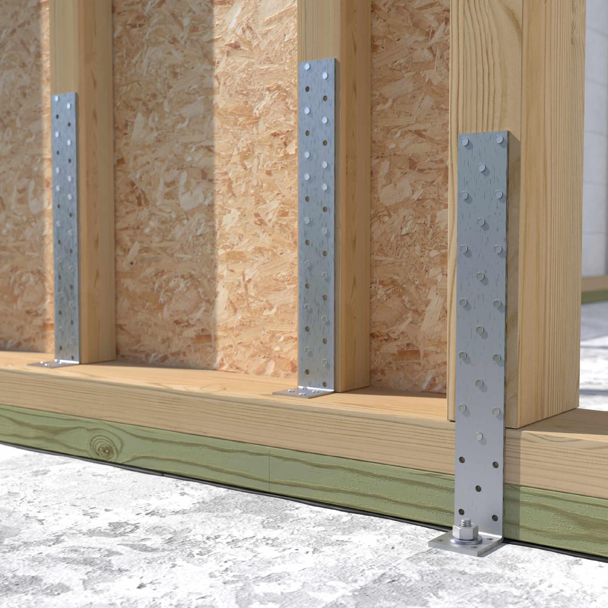 Kątownik uniwersalny do kotwienia drewna w betonie - KK 11 | 210x43x40 mm | 4 mm