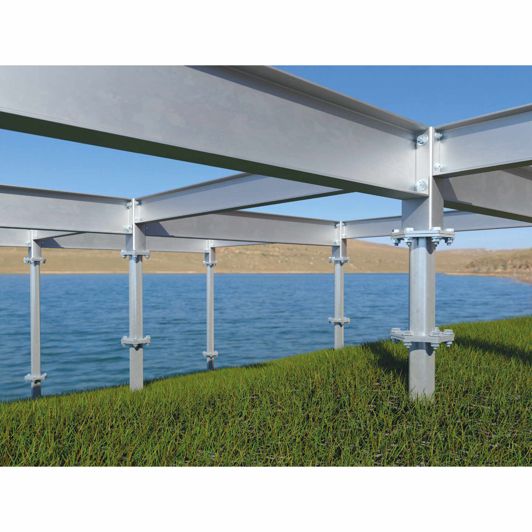 Verlängerung für PWM Bodenhülse rechteckiger Flansch - PWB | 500 mm PWM-Basisverlängerung, PWB-Rechteckflansch, 500 mm, 185 x 160 x 500 x 8,0 mm 1.