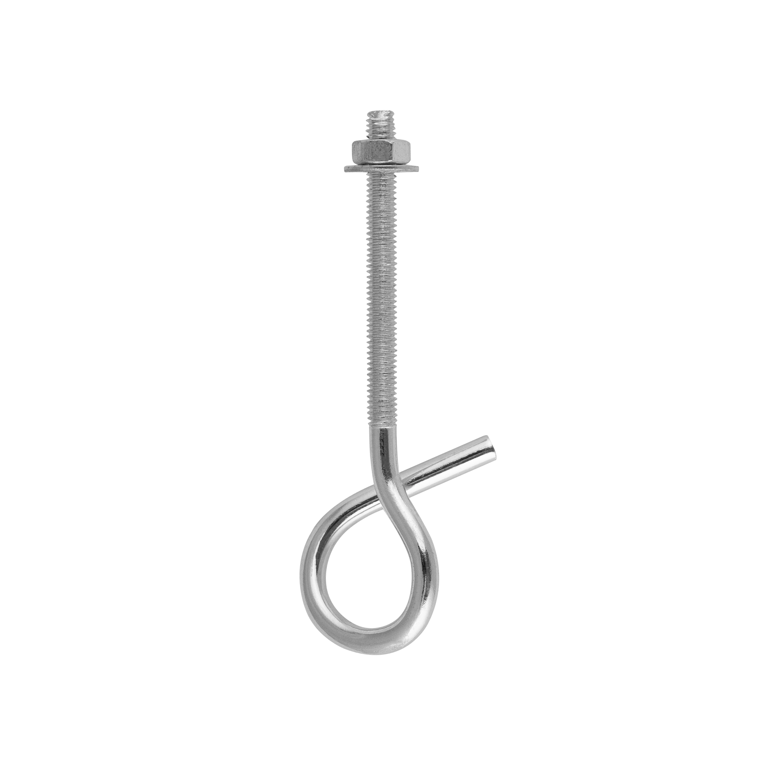 Schaukelhaken aus Stahl Schaukelschelle Karabinerhaken - MHM 6 × 100 mm Schaukelhakenmontage-Stahlgriff MHM 6 × 100 mm, 6x100 mm, Silber, Kohlenstoffstahl.