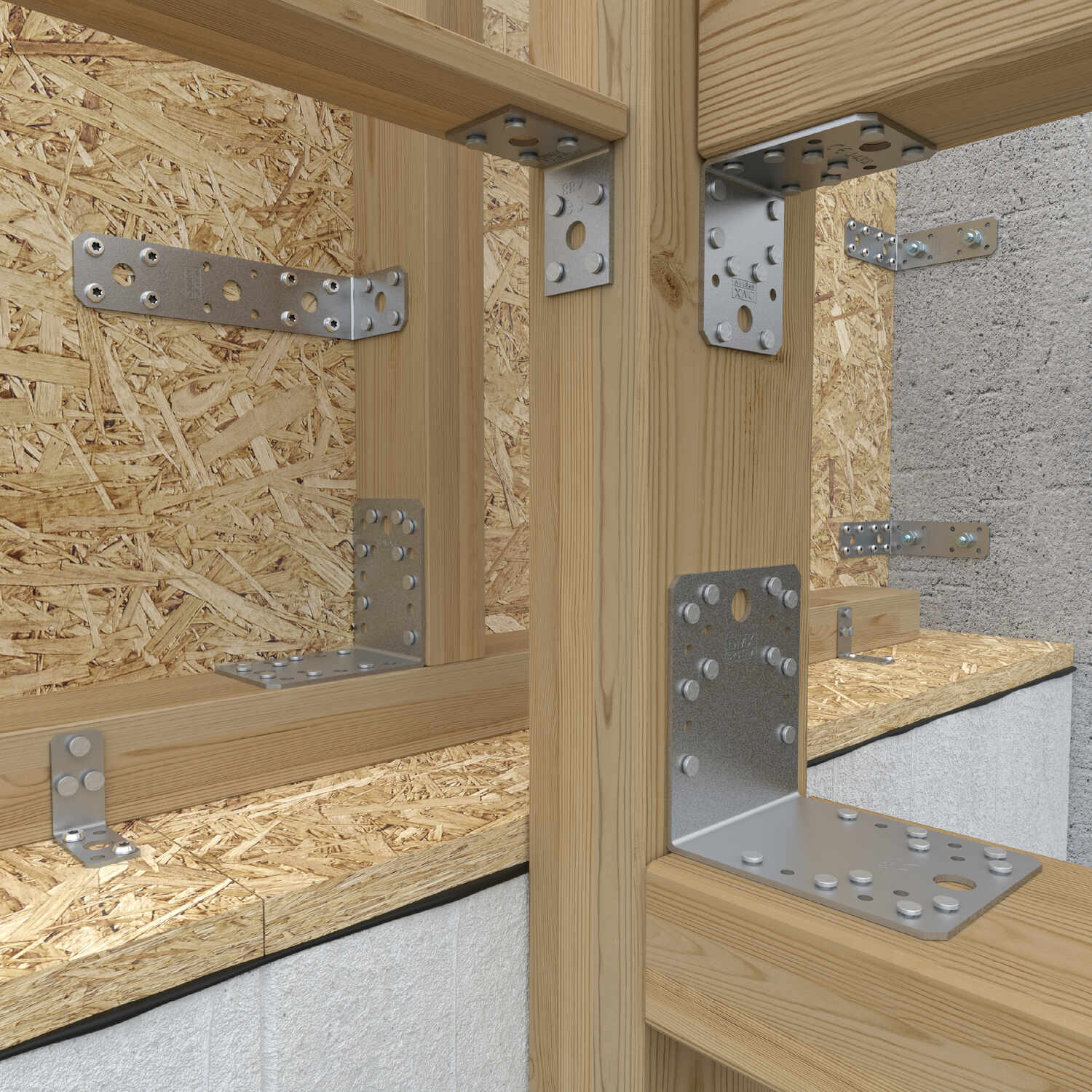 Kątownik ciesielski łącznikowy - KL 4 | 90x90x65 mm | 2,5 mm Kątownik ciesielski łącznikowy - KL 4 | 90x90x65 mm | 2,5 mm