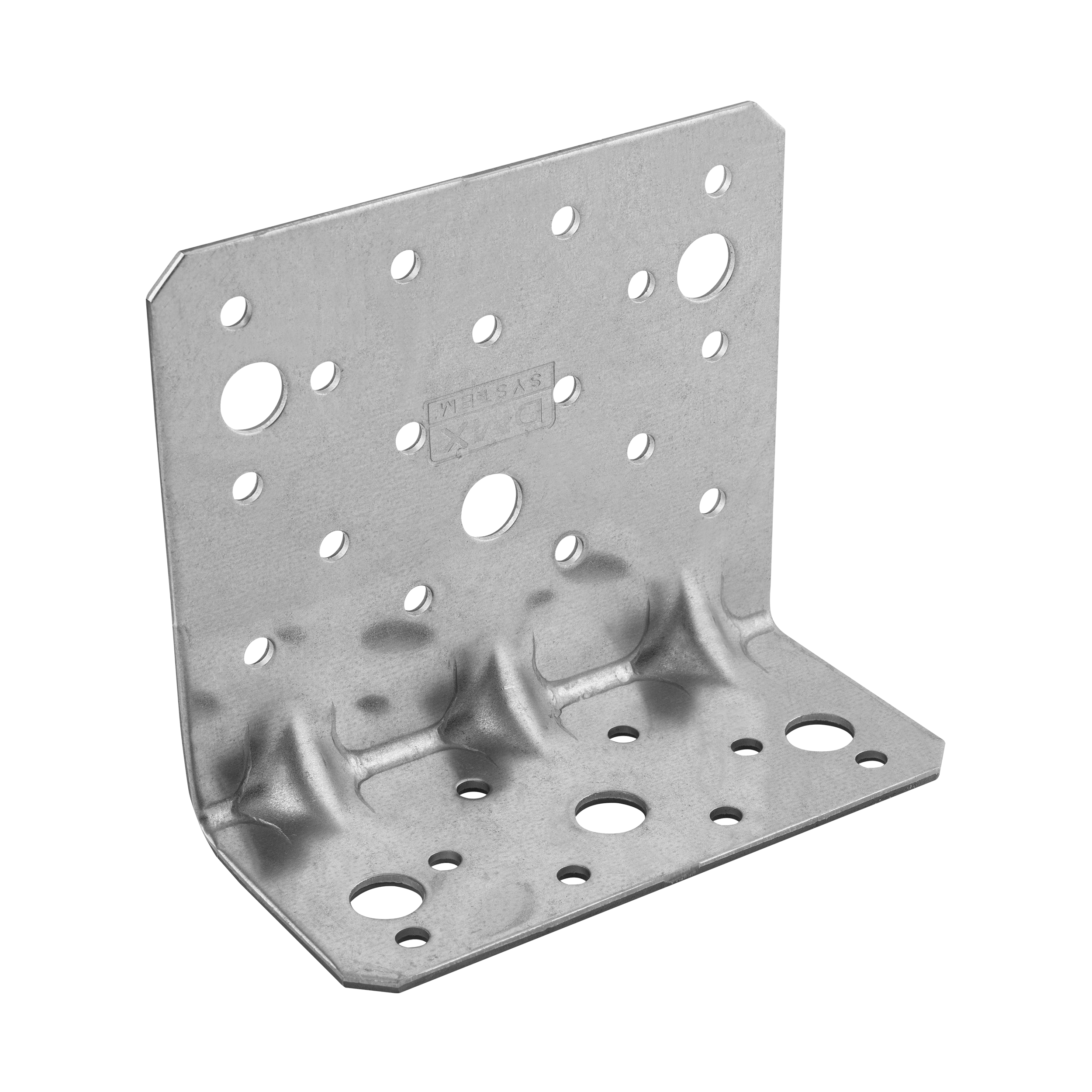 Schwerlastwinkel mit Sicke Winkelverbinder Holzverbinder feuerverzinkt - KPK 13 | 95x53x110 mm | 2,5 mm Verstärkter Zimmermannswinkel mit Prägung KPK 13, 95x53x110 mm, 2,5 mm, 95x53x110x2,5 mm, Silber, DX51D-Baustahl, im Elementset enthalten.