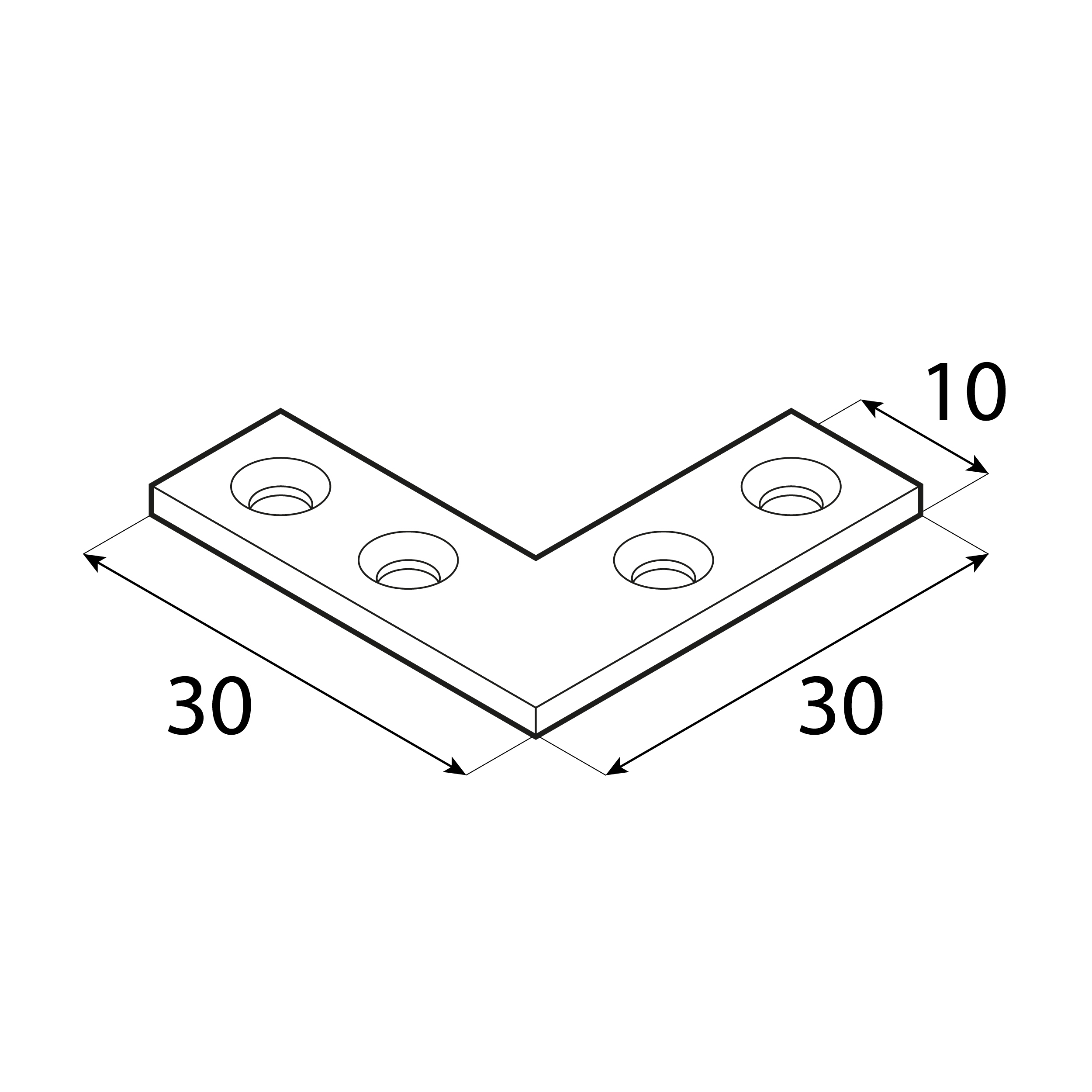 Narożnik okienny montażowy - NA 30 | 30x10 mm | 1,5 mm | Srebrny Narożnik okienny montażowy - NA 30 | 30x10 mm | 1,5 mm | Srebrny
