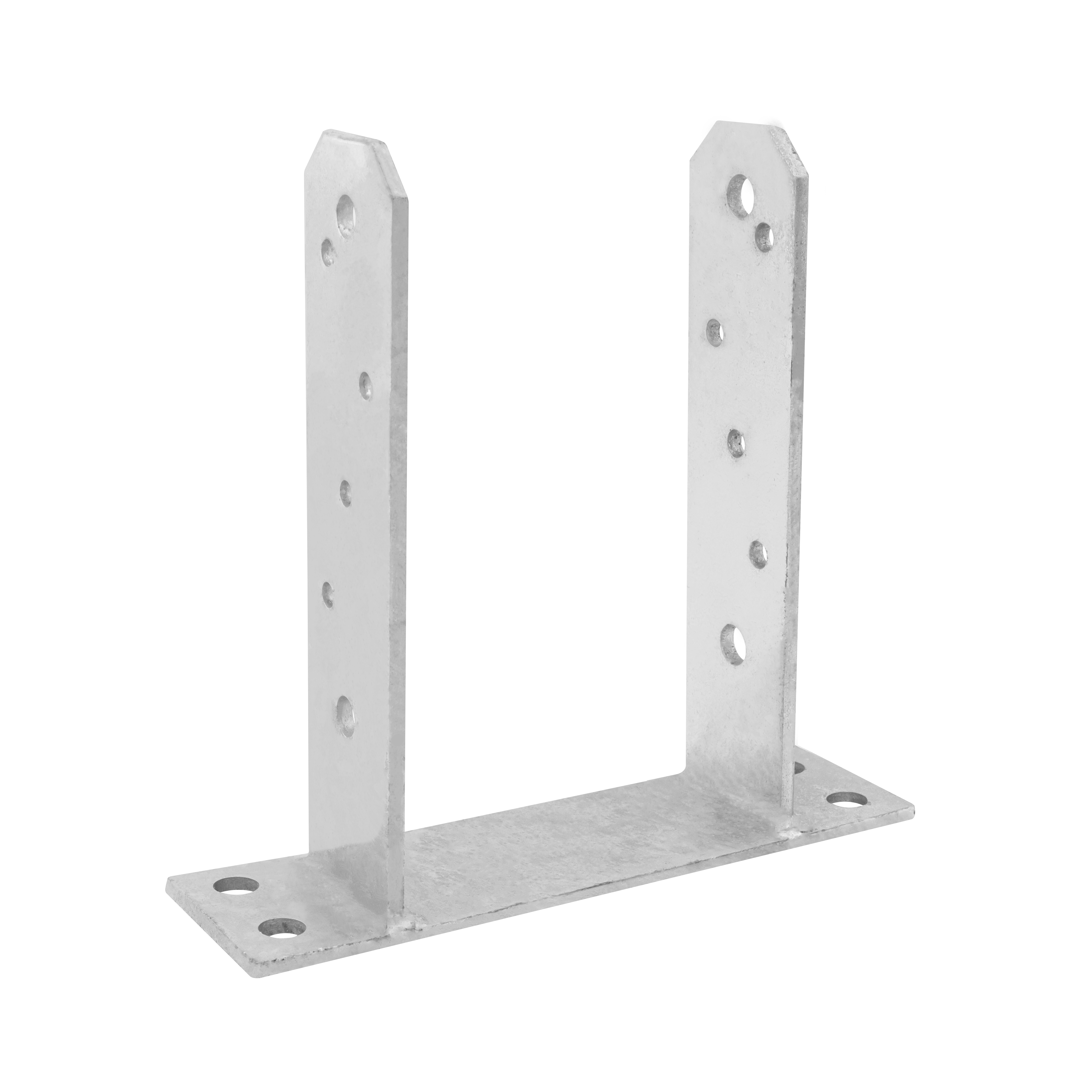 Pfostenträger zum aufdübeln U-Form Pfostenanker Typ TT - PST | 120 x 200 mm | feuerverzinkt Säulenfußanker für Betonwand Typ U PST, 120x200 mm, 121x200x50x5,0 mm, im Elementsatz.