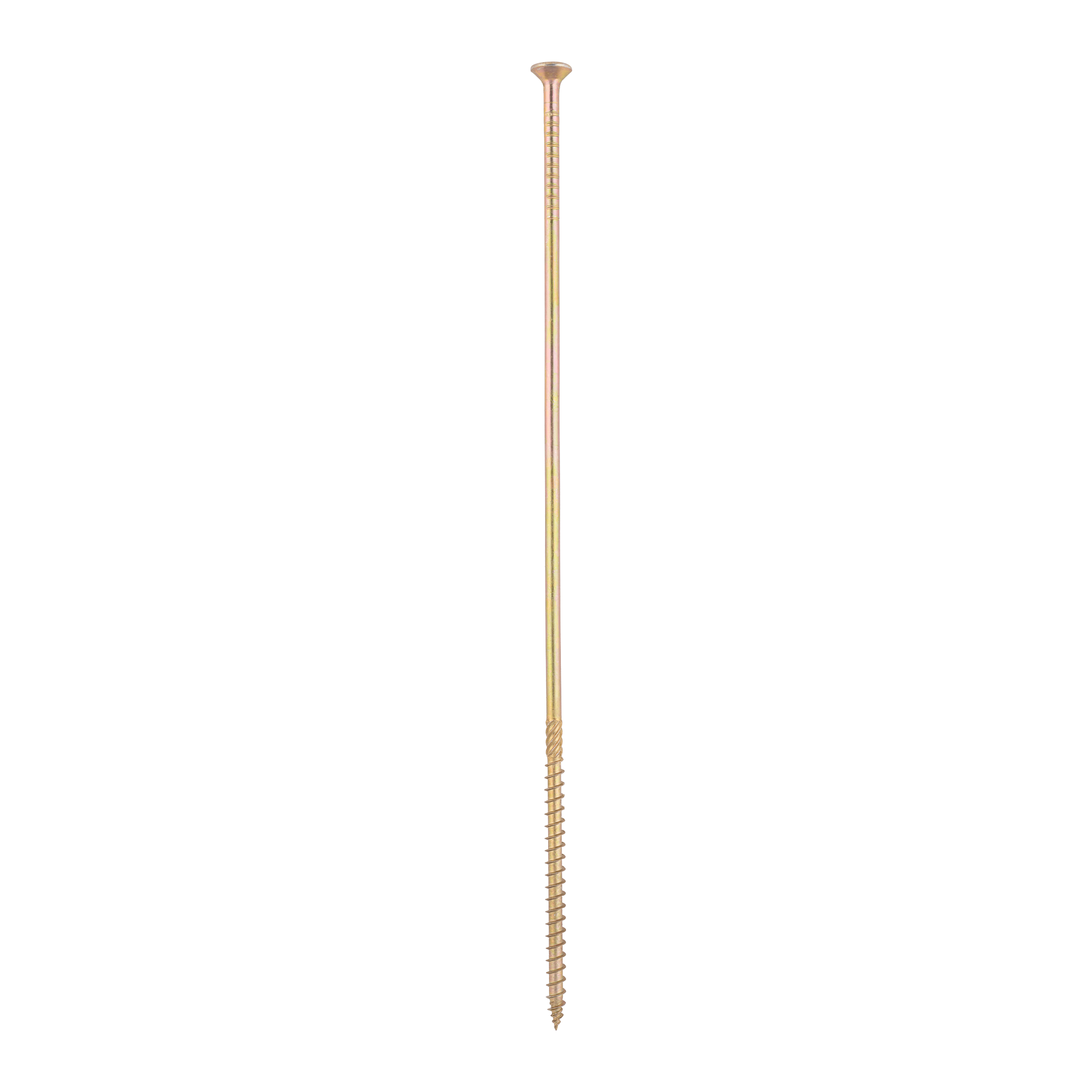 Holzbauschrauben Senkkopf TORX Teilgewinde - CS | 6 x 280 mm | gelb verzinkt | 100 Stk. TORX CS konische Zimmermannsschrauben fĂŒr Holz, 6x280 mm, Gold, 100 Stk., 6x280 mm.