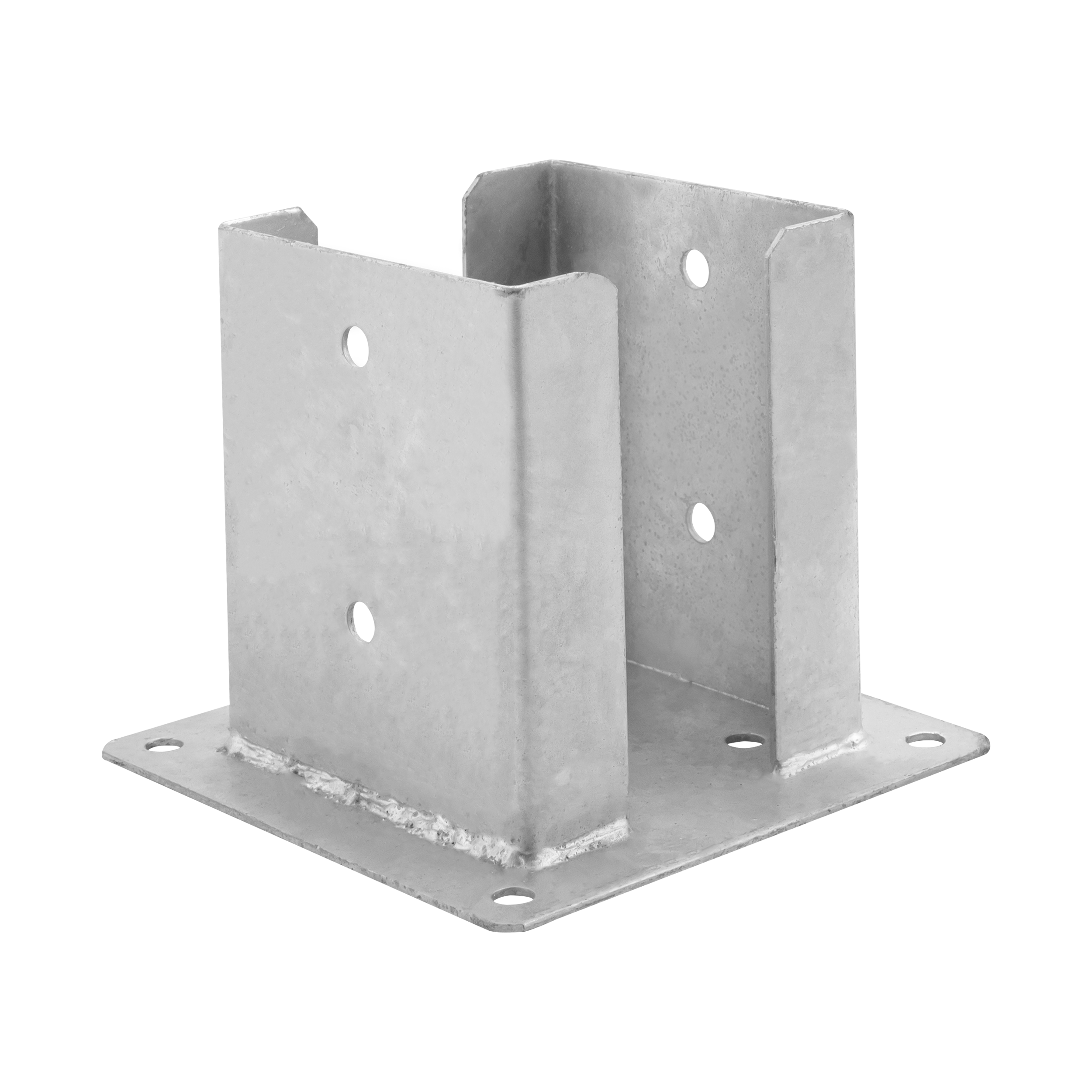Podstawa słupa kotwa przykręcana podwójna z podstawą prostokątną - PSPD | 100 mm | Srebrny Podstawa słupa kotwa przykręcana podwójna z podstawą prostokątną - PSPD | 100 mm | Srebrny