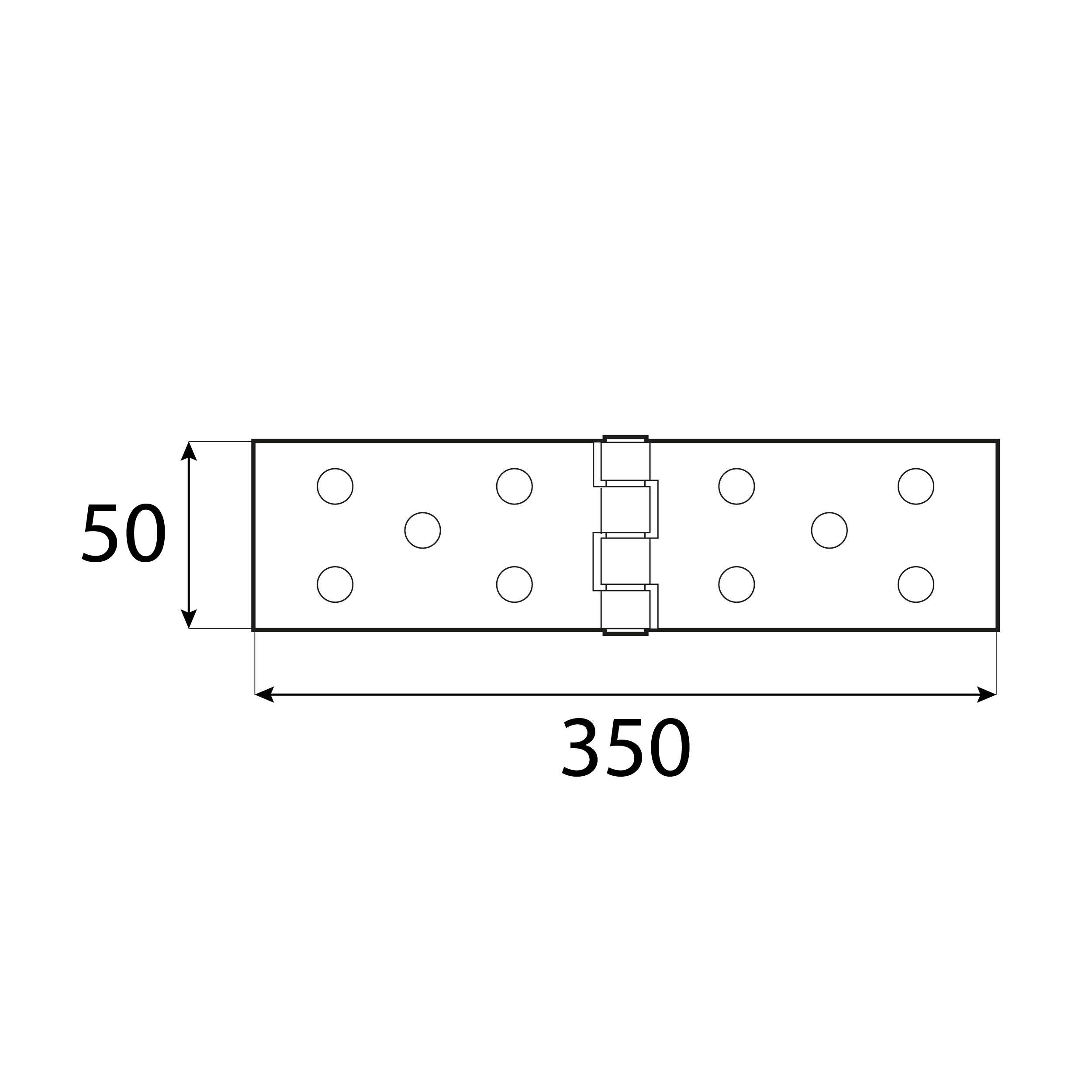 Flachscharnier Bauscharnier Scharnier - Z | verzinkt | 350x50 mm Flaches Konstruktionsscharnier, geflochten Z 350/50, 350 mm, Gold, 50 mm, 350x50x1,5 mm 50.