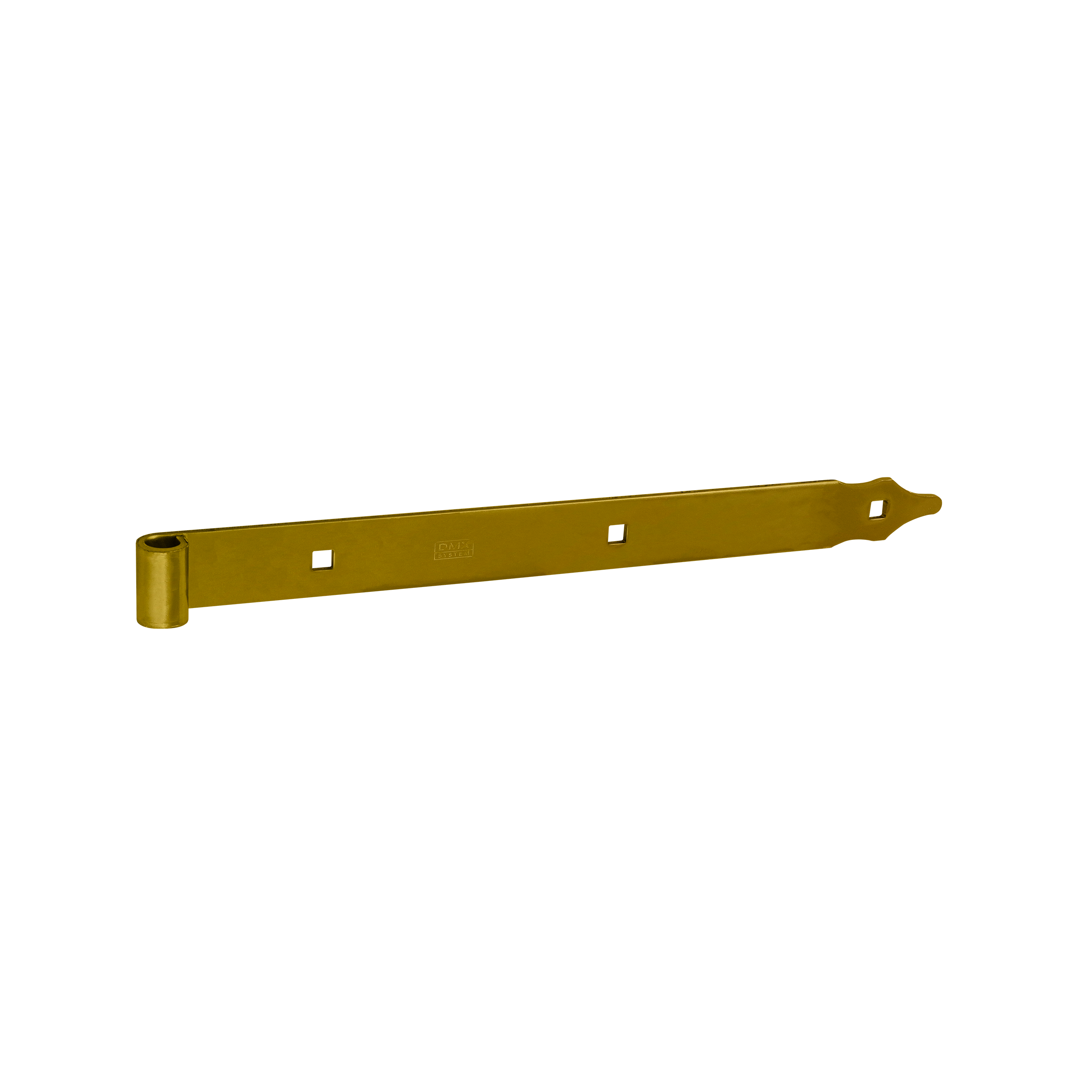 Ladenband für Tore - ZP | verzinkt | 400 mm | fi 13 mm Bandscharnier für Tore ZP 400/13, 400 mm, gold, 13 mm, 400x35x4,0 mm.