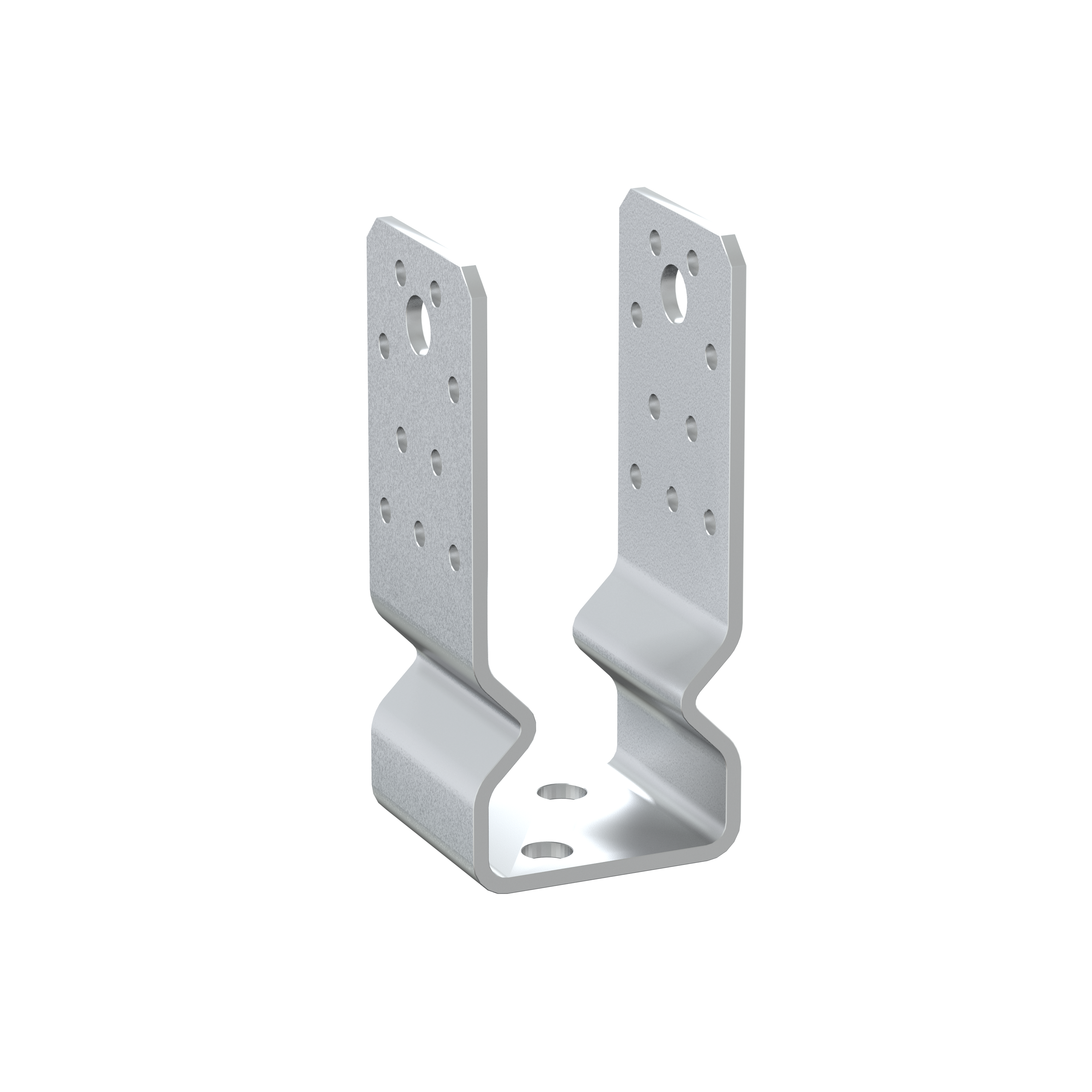 Podstawa słupa kotwa typ U z odsadzeniem wielopunktowa - PSSOZ | 60 mm | Srebrny