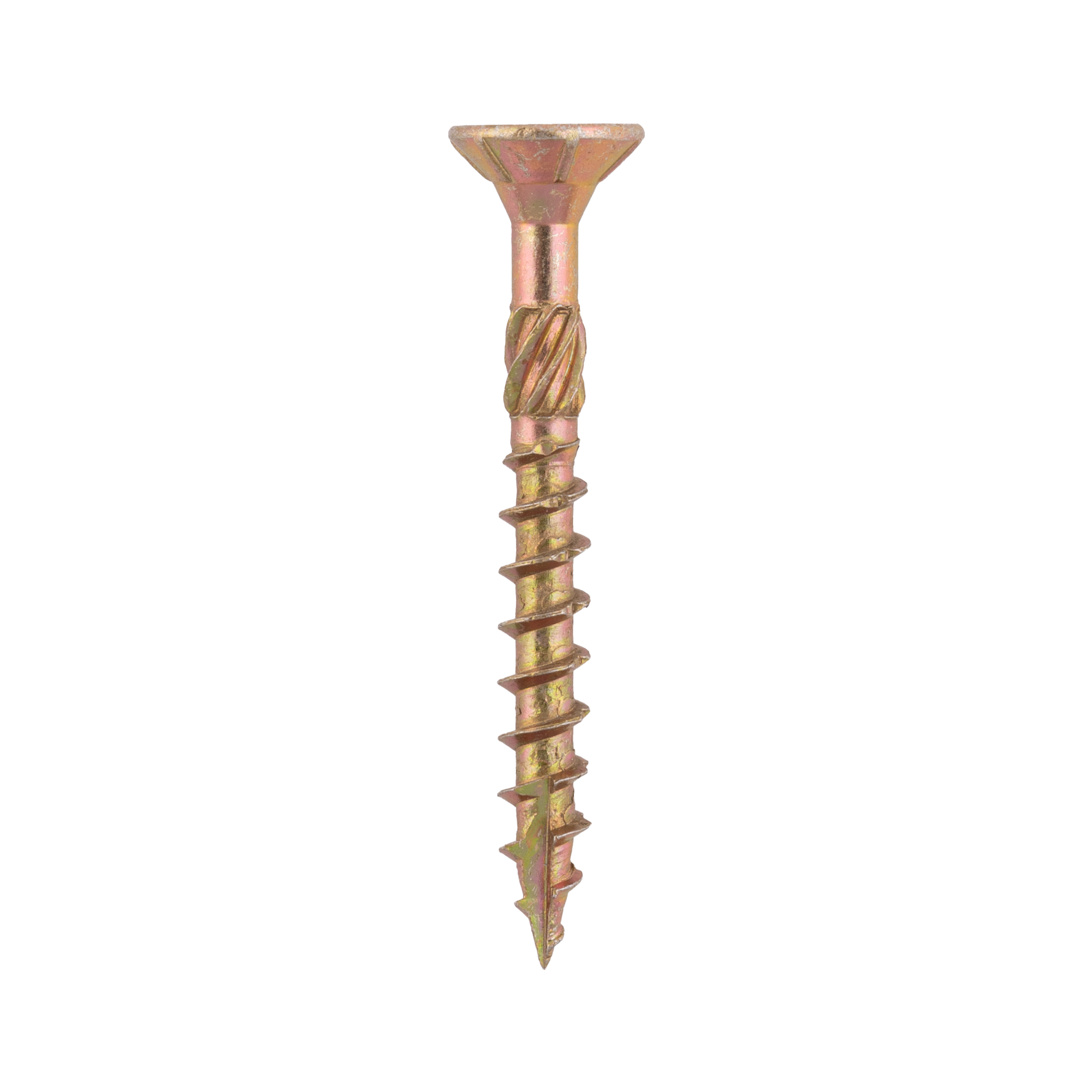 Holzschrauben Senkkopf TORX Teilgewinde - CS | 4,5 x 40 mm | gelb verzinkt | 200 Stk. Konische Zimmermannsschrauben TORX CS fĂŒr Holz, 4,5x40 mm, Gold, 200 Stk., 5x40 mm.