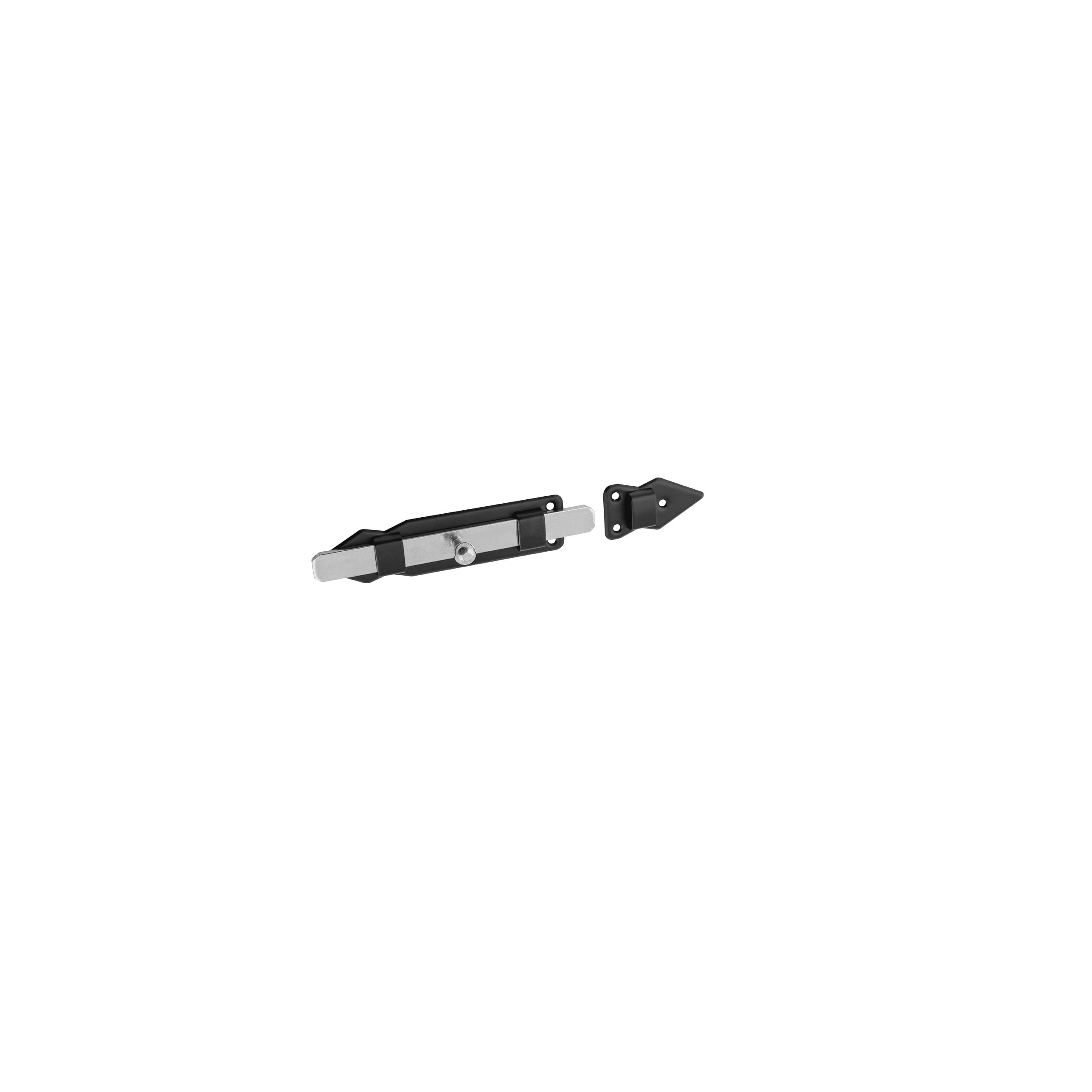 Schlossriegel mit geradem Riegel für Gartentore - WPS | schwarz | 41 mm Fallenschloss mit geradem Riegel für WPS-Tore, schwarz, 250 mm, 250 x 41 mm, Baustahl DC01 2.