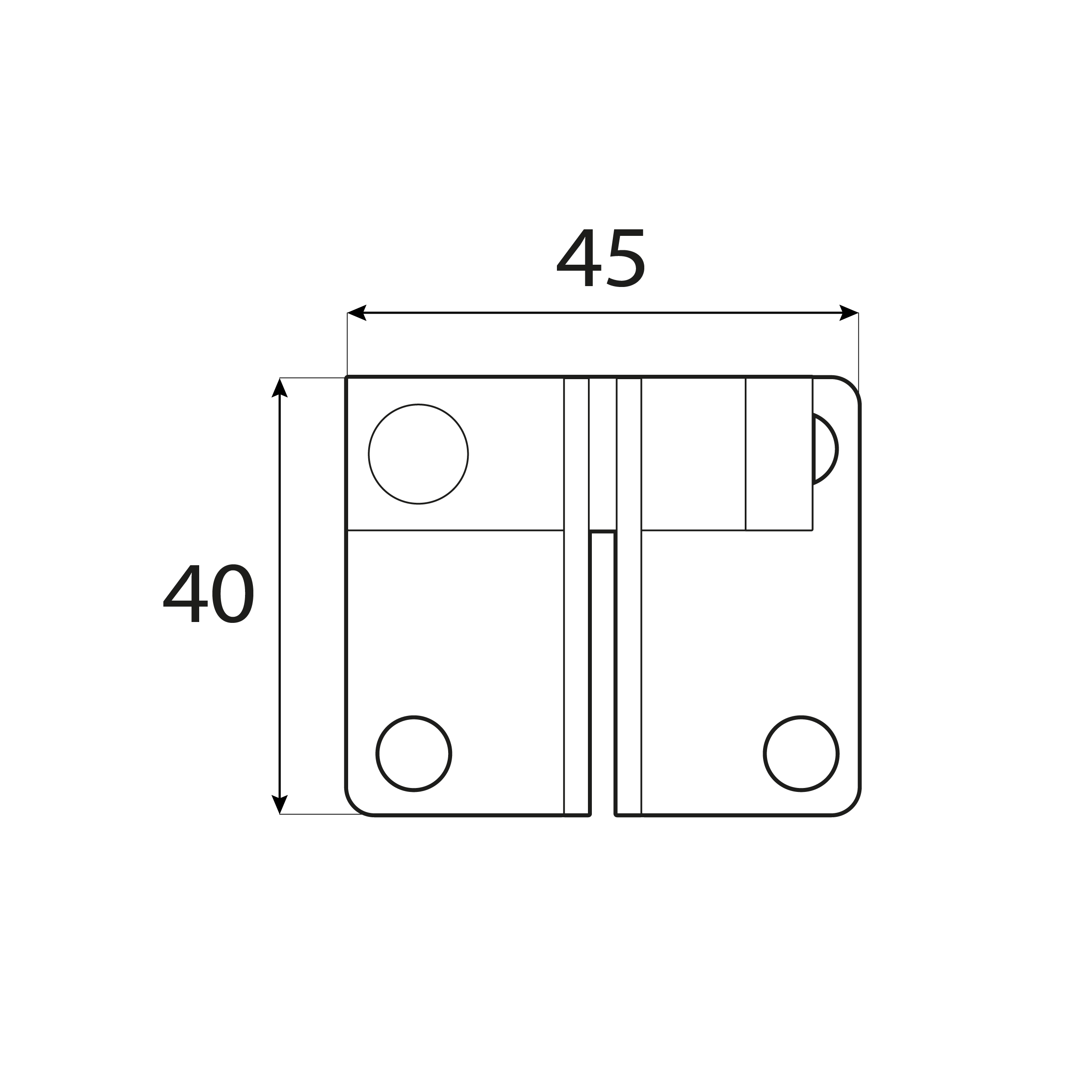 Zasuwka nierdzewna INOX do furtki i bramy - WZK  | Srebrny | 40 mm