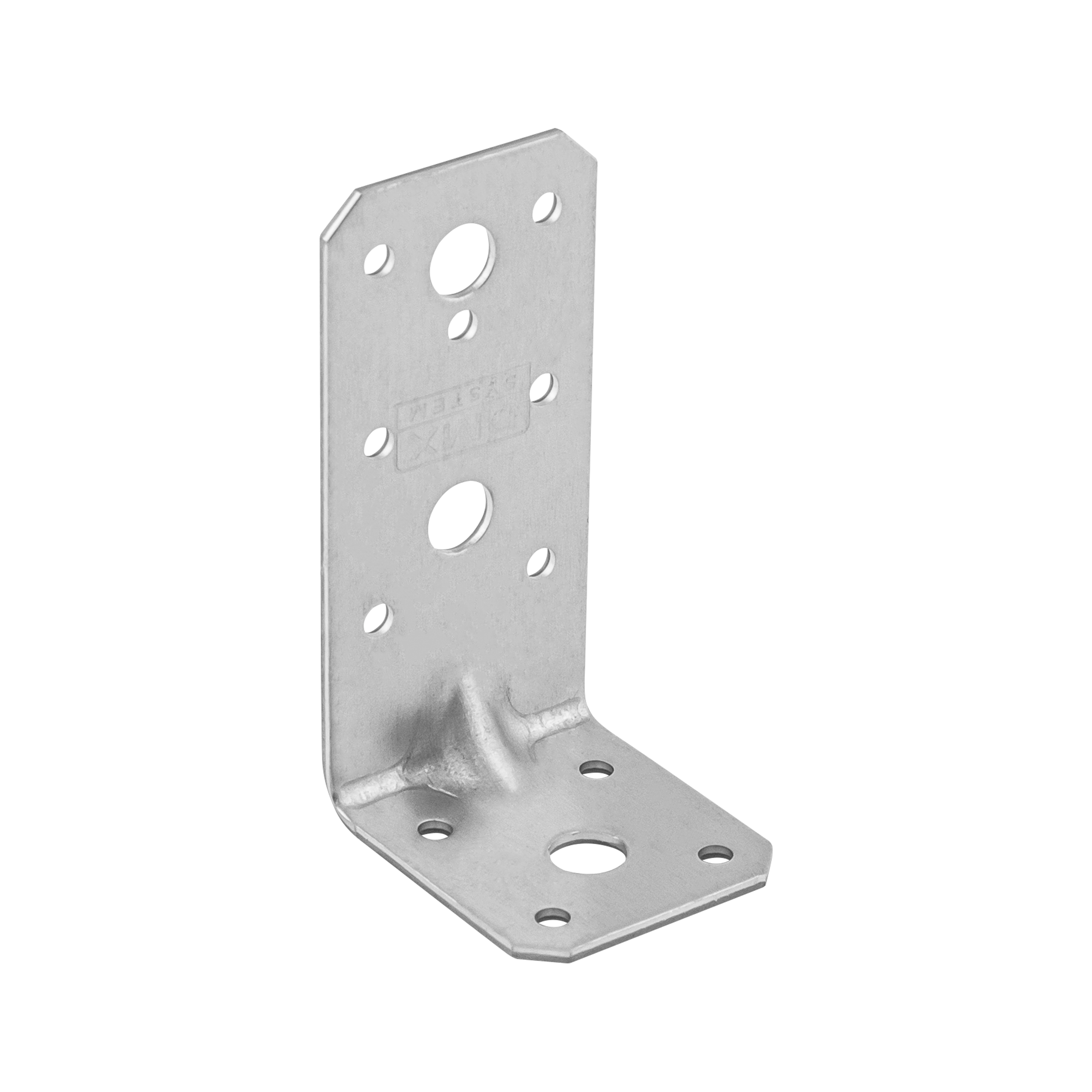 Schwerlastwinkel mit Sicke Winkelverbinder Holzverbinder feuerverzinkt - KPK 11 | 95x53x45 mm | 2,5 mm Verstärkter Zimmermannswinkel mit Prägung KPK 11, 95x53x45 mm, 2,5 mm, 95x53x45x2,5 mm, Silber, DX51D-Baustahl, im Elementset enthalten.