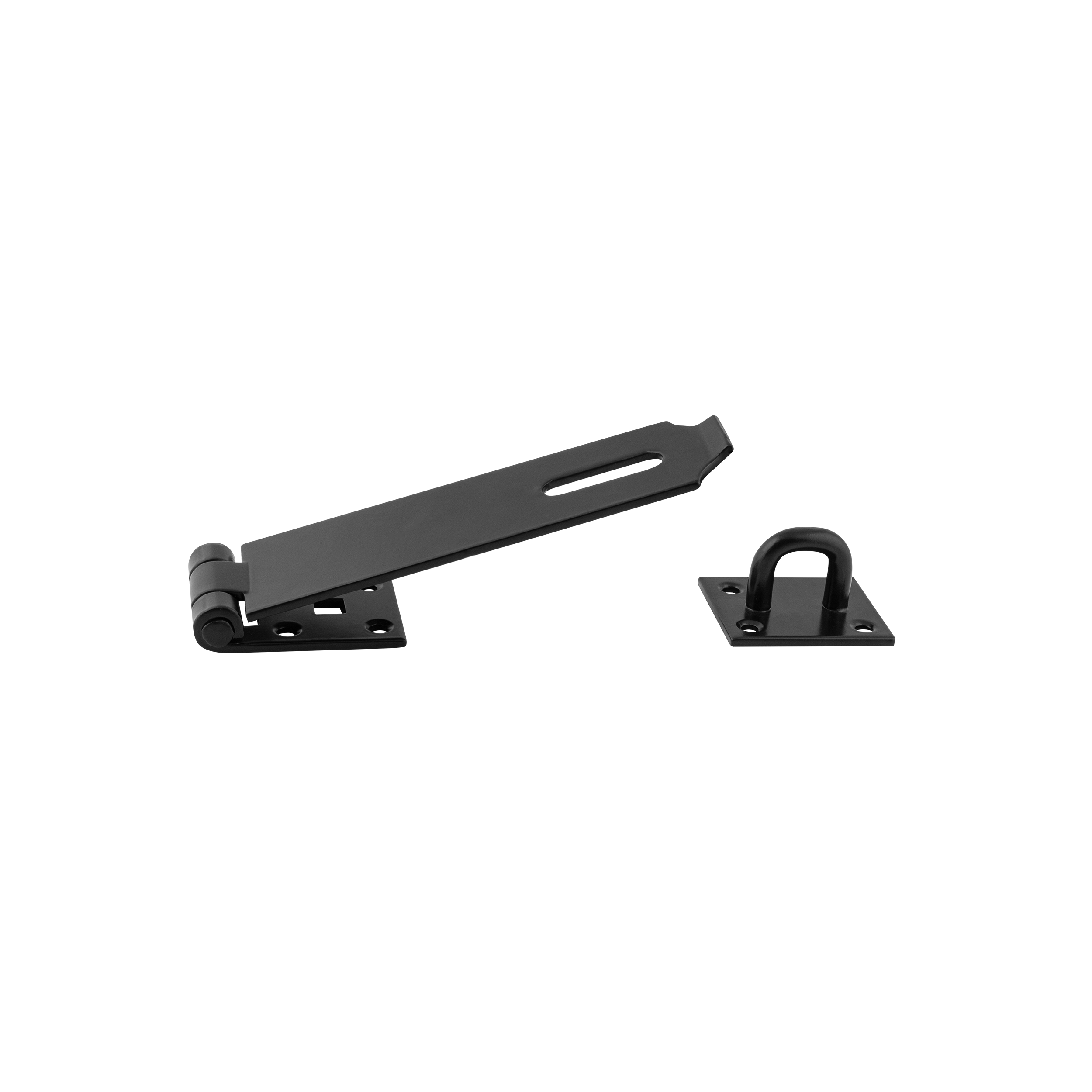 Verdeckter Riegel für Gartentore - ZWK | schwarz | 195 mm Scharnier mit verdecktem Schloss ZWK, schwarz, 195 mm, 195x55x4,0 mm, DC01 Baustahl.