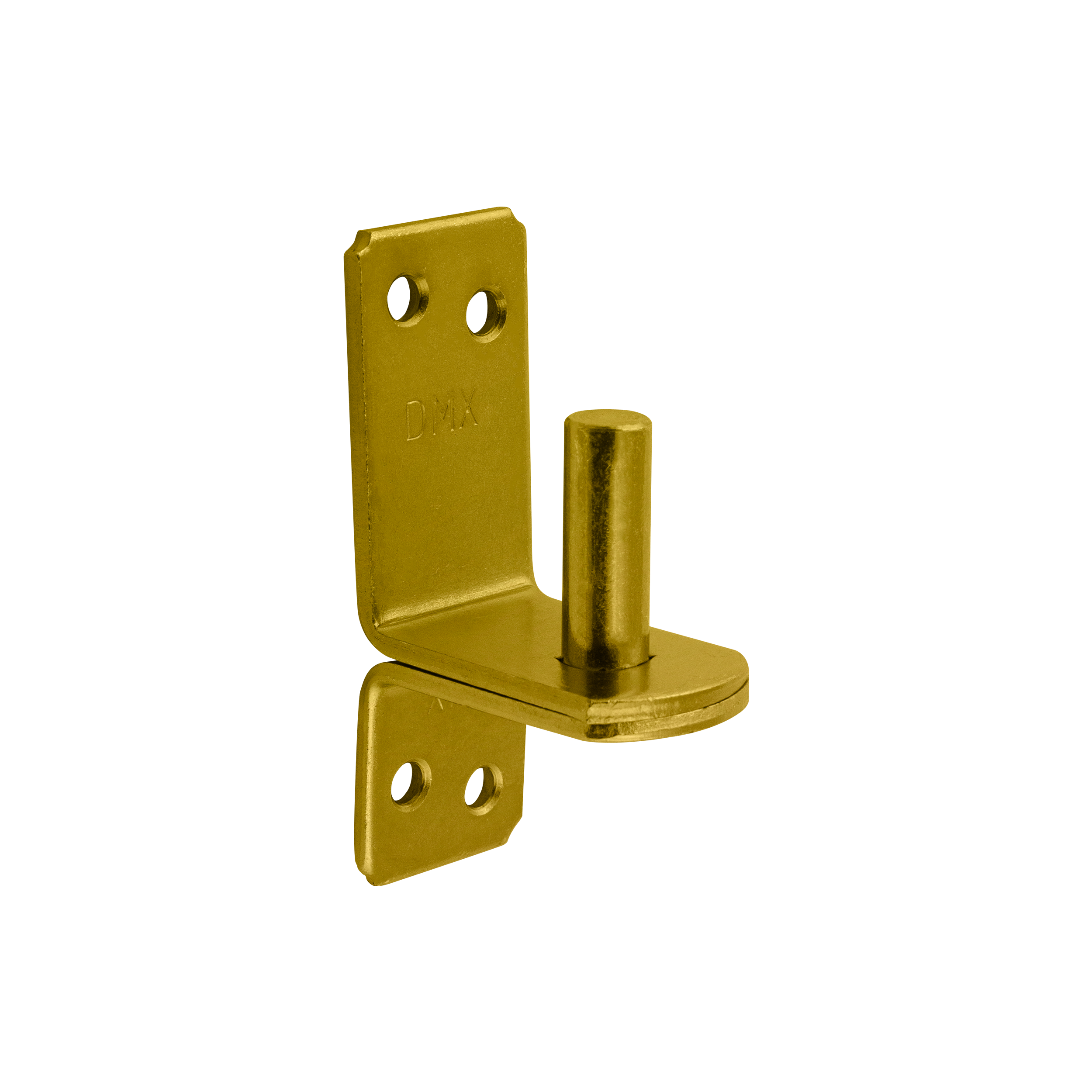 Kloben für Torbänder - C | verzinkt | fi 13 mm | 25 mm Zapfenhalter für Torscharniere C 13/25, 56 mm, gold, 13 mm, 25x103x4,0 mm.