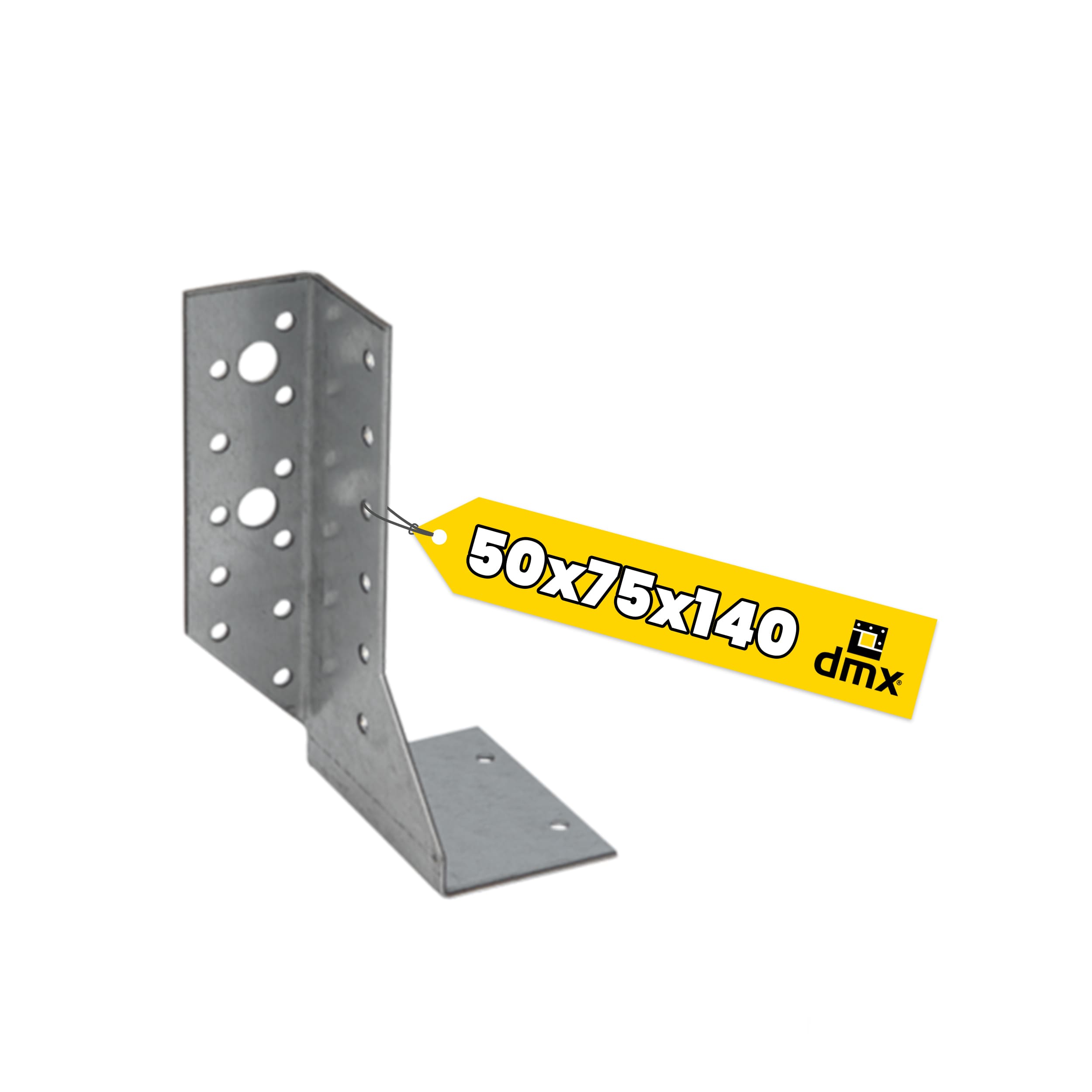 Wieszak belki dzielony lewy - WBD 140 L | 50x140x75 mm | Srebrny