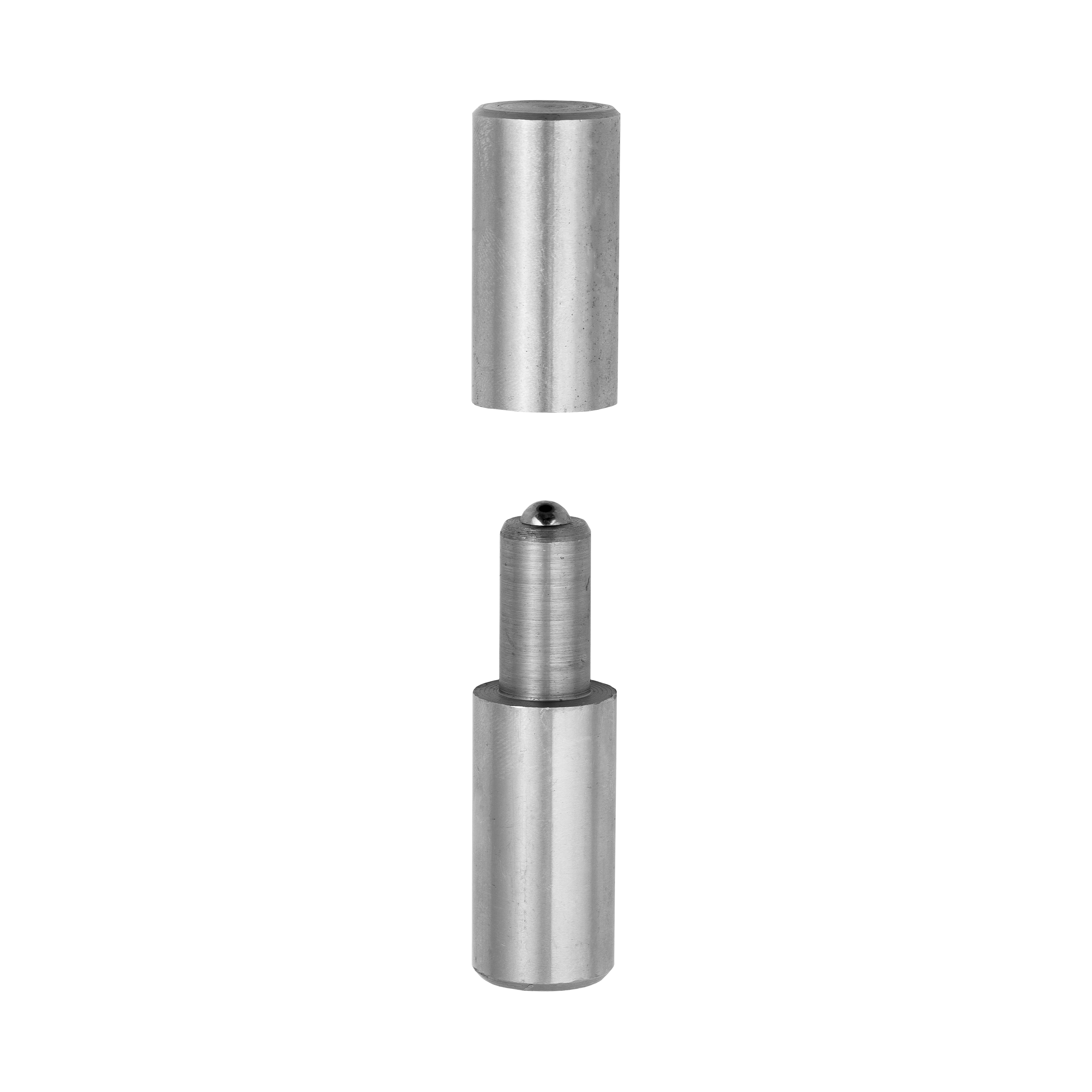 Gedrehtes Anschweißscharnier mit Kugel - ZTK | Ø 22 | 90 mm Gedrehtes Scharnier mit Schweißkugel für das Schlupftor ZTK 22, Stahl, 90 mm, 22x90 mm.