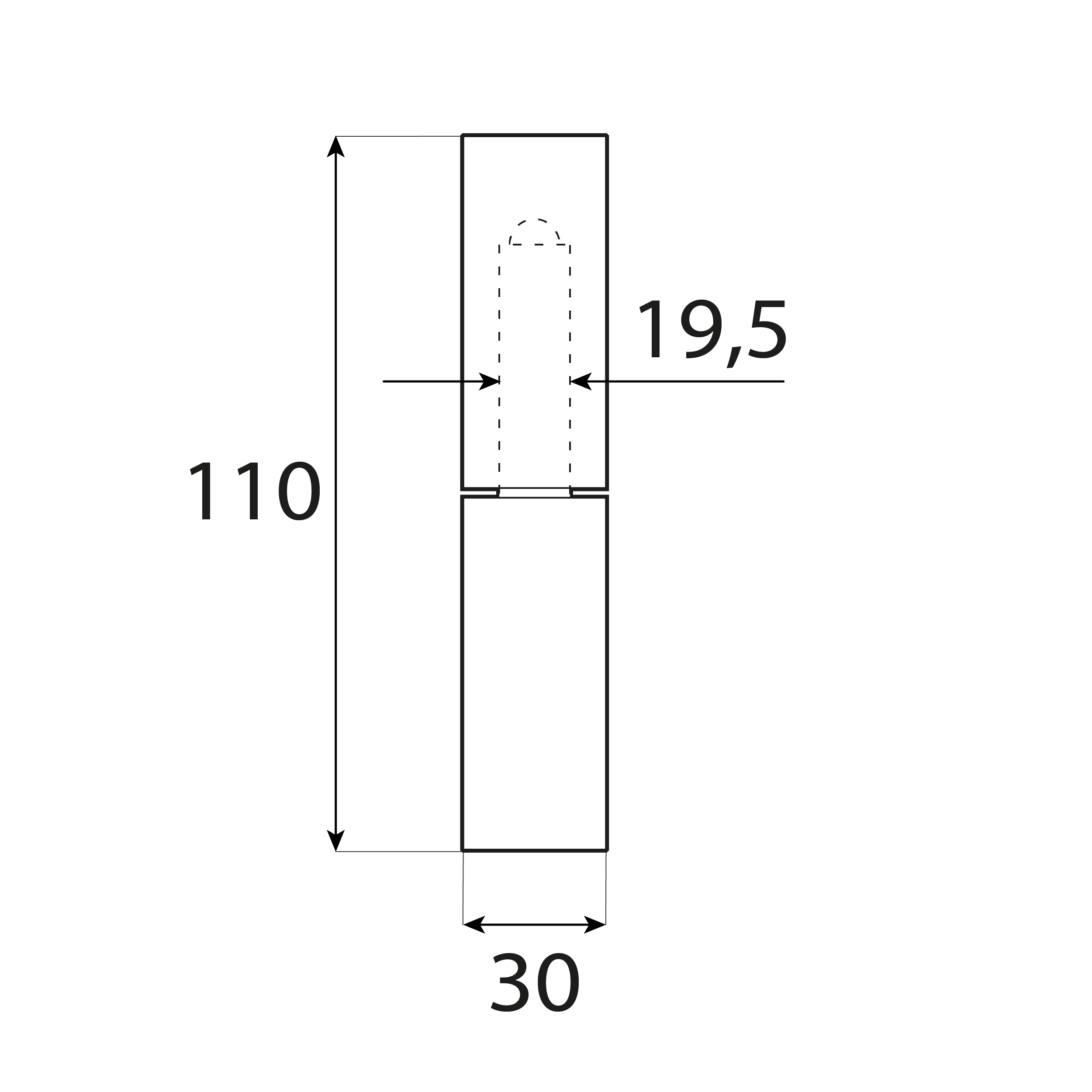 Gedrehtes Anschweißscharnier mit Kugel - ZTK | Ø 30 | 110 mm Gedrehtes Scharnier mit Anschweißkugel für Schlupftor ZTK 30, Stahl, 110 mm, 30x110 mm 2.