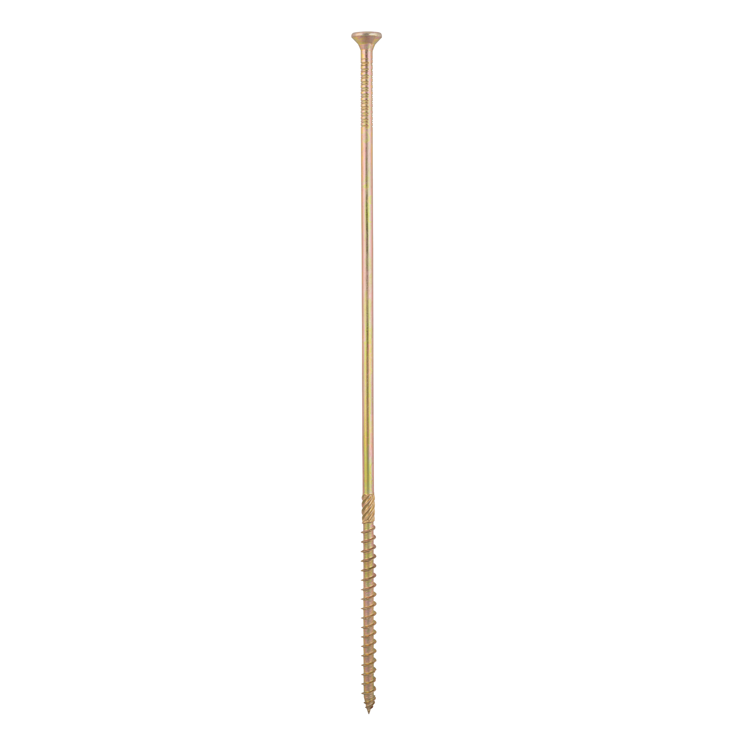 Holzbauschrauben Senkkopf TORX Teilgewinde - CS | 8 x 340 mm | gelb verzinkt | 50 Stk. TORX CS konische Zimmermannsschrauben fĂŒr Holz, 8x340 mm, Gold, 50 Stk., 8x340 mm.
